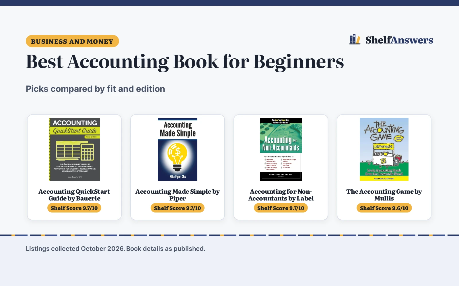 Best Accounting Book for Beginners (2026): 5 Picks Compared