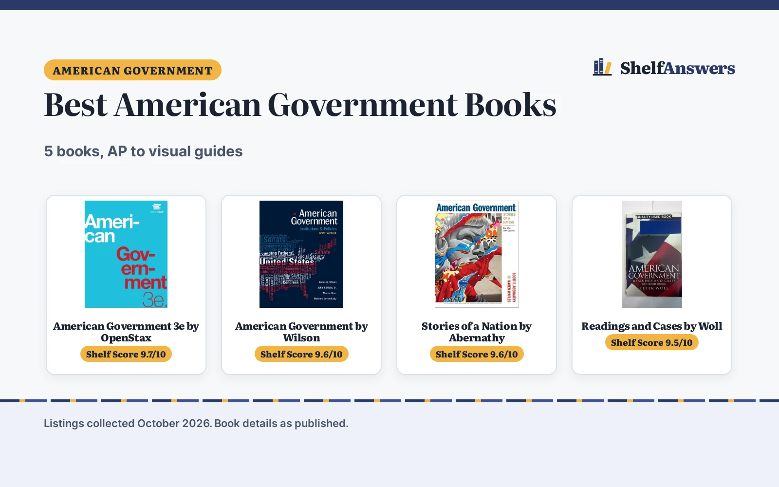 Best American Government Books (2026): 8 Books Compared