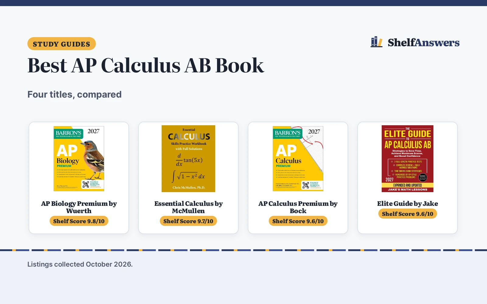 Best AP Calculus AB Book (2026): Top 4 Compared