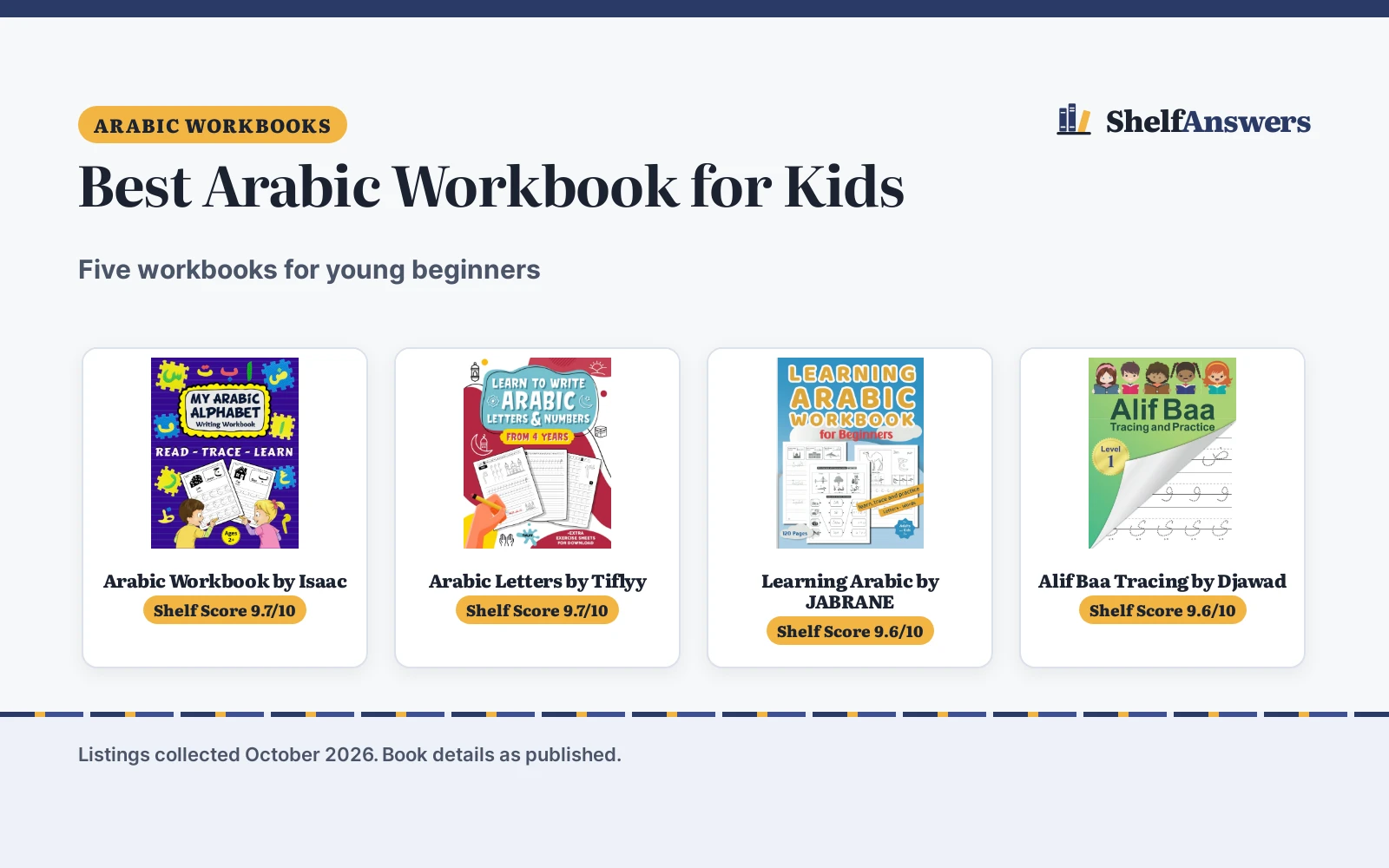 Best Arabic Workbook for Kids (2026): 5 Compared