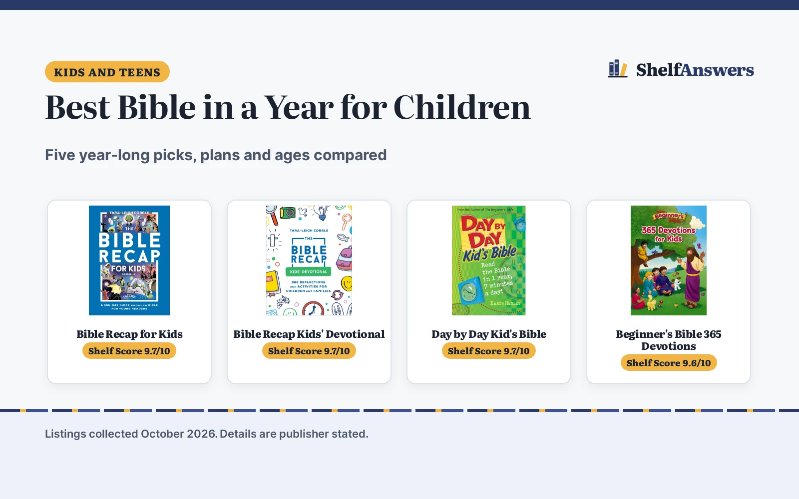 Best Bible in a Year for Children (2026): 5 Compared