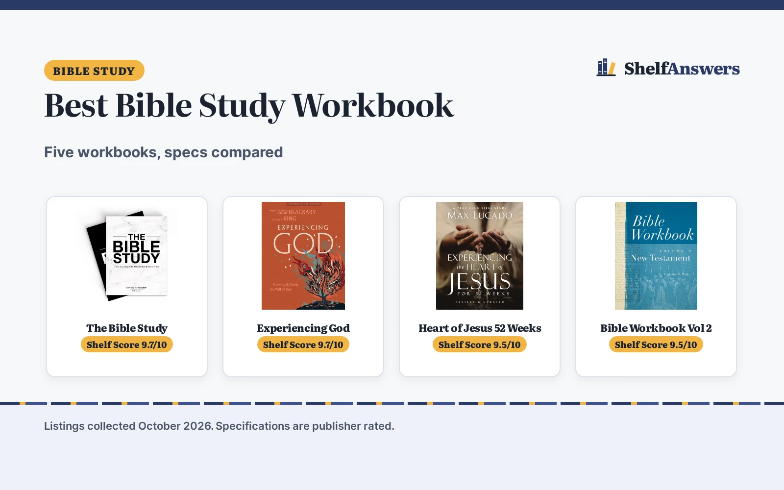Best Bible Study Workbook (2026): 5 Picks Compared