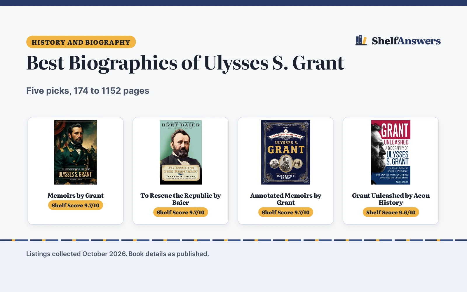 Best Biographies of Ulysses S. Grant: 5 Picks