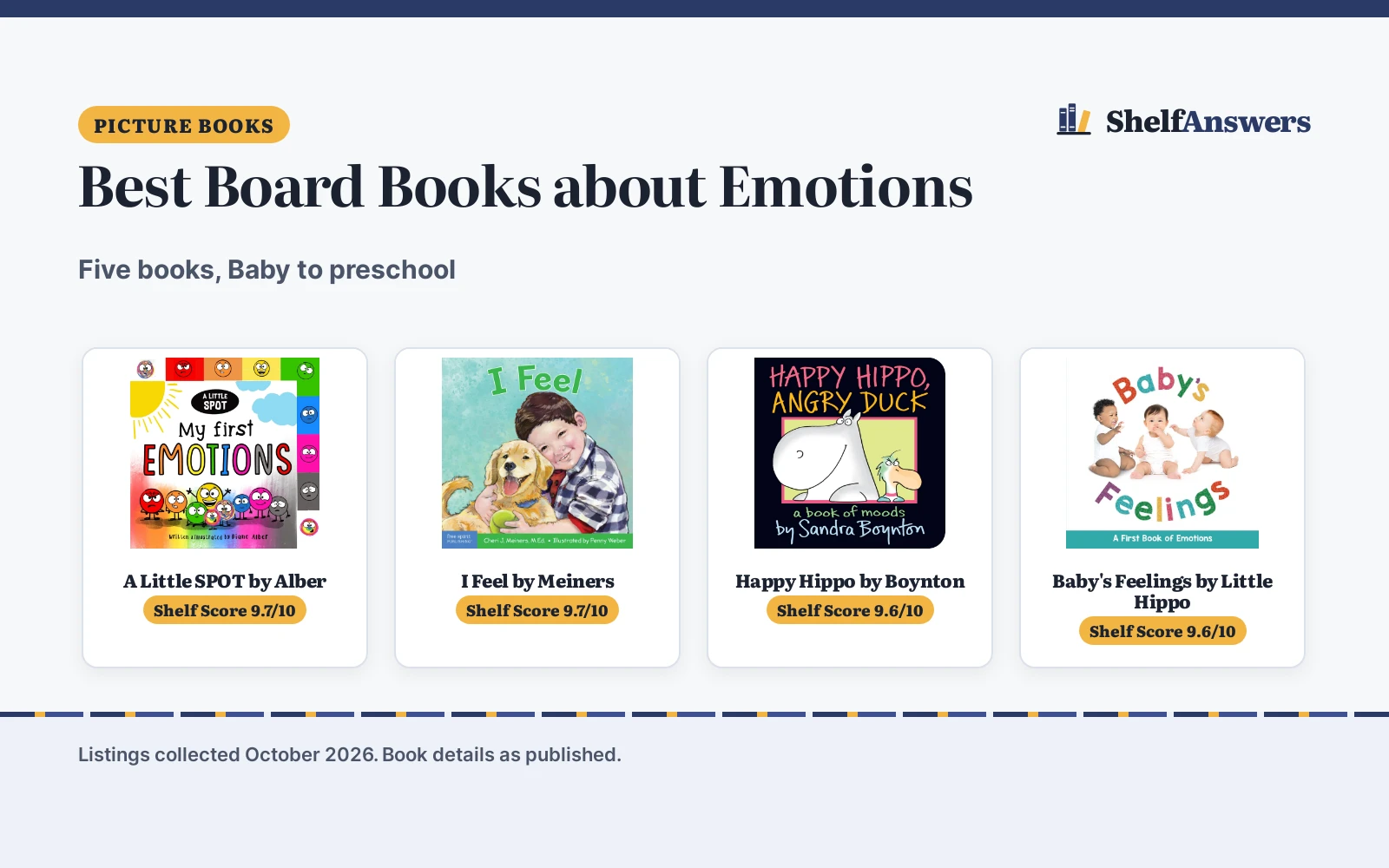 Best Board Books about Emotions (2026): 5 Compared