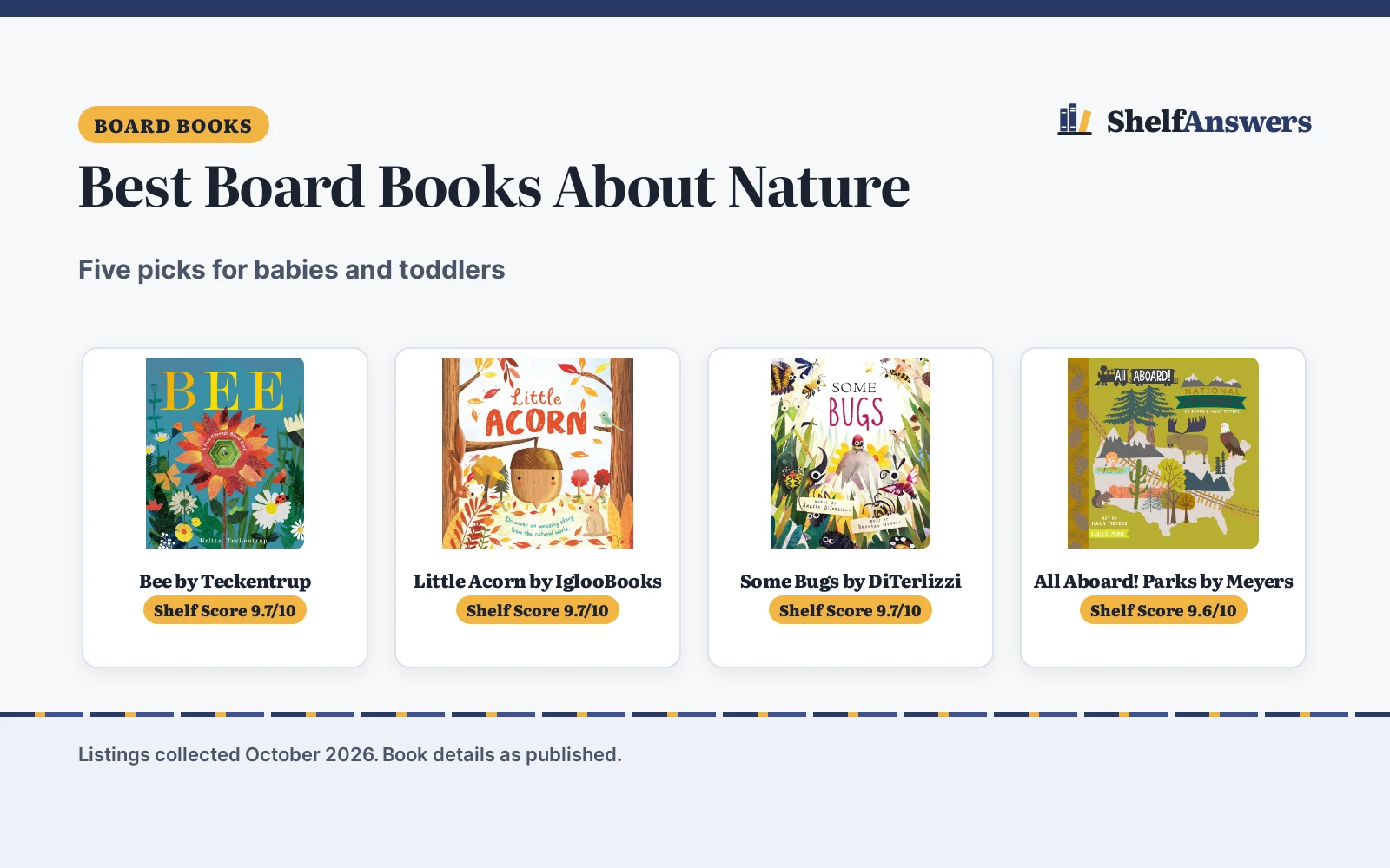 Best Board Books About Nature (2026): 5 Picks Compared