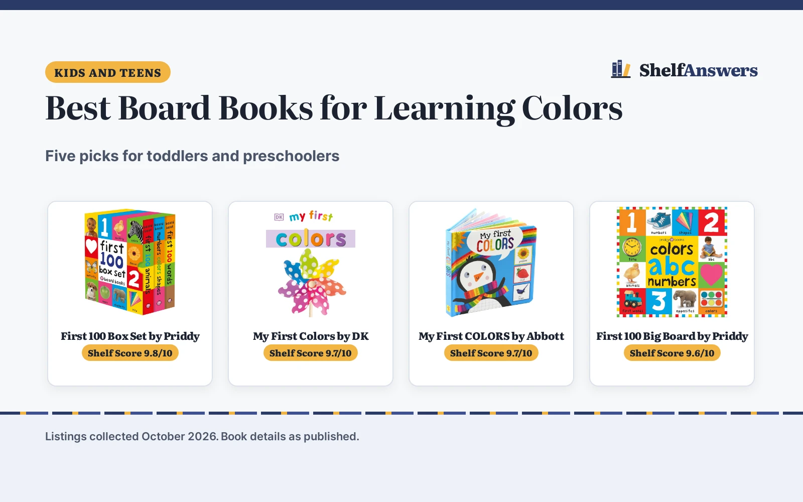 Best Board Books for Learning Colors (2026): 5 Picks