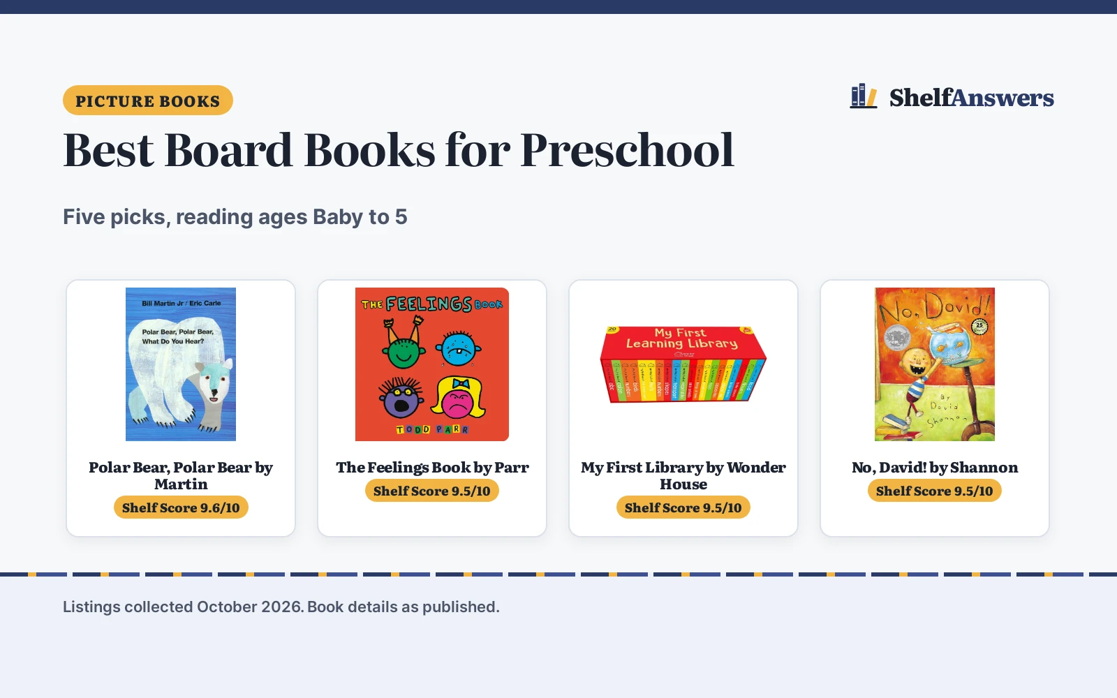 Best Board Books for Preschool (2026): 5 Picks Compared