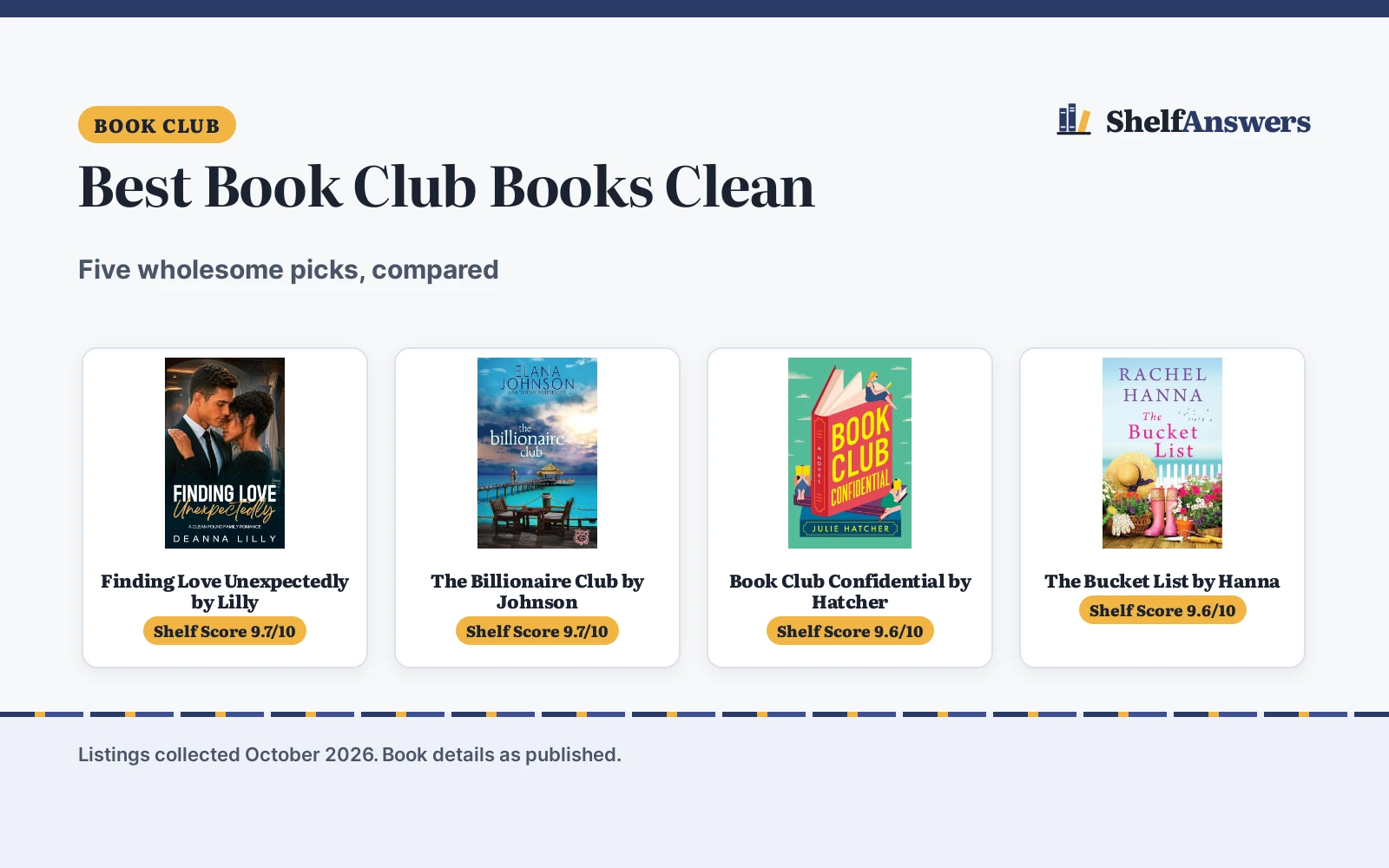 Best Book Club Books Clean (2026): 5 Wholesome Picks