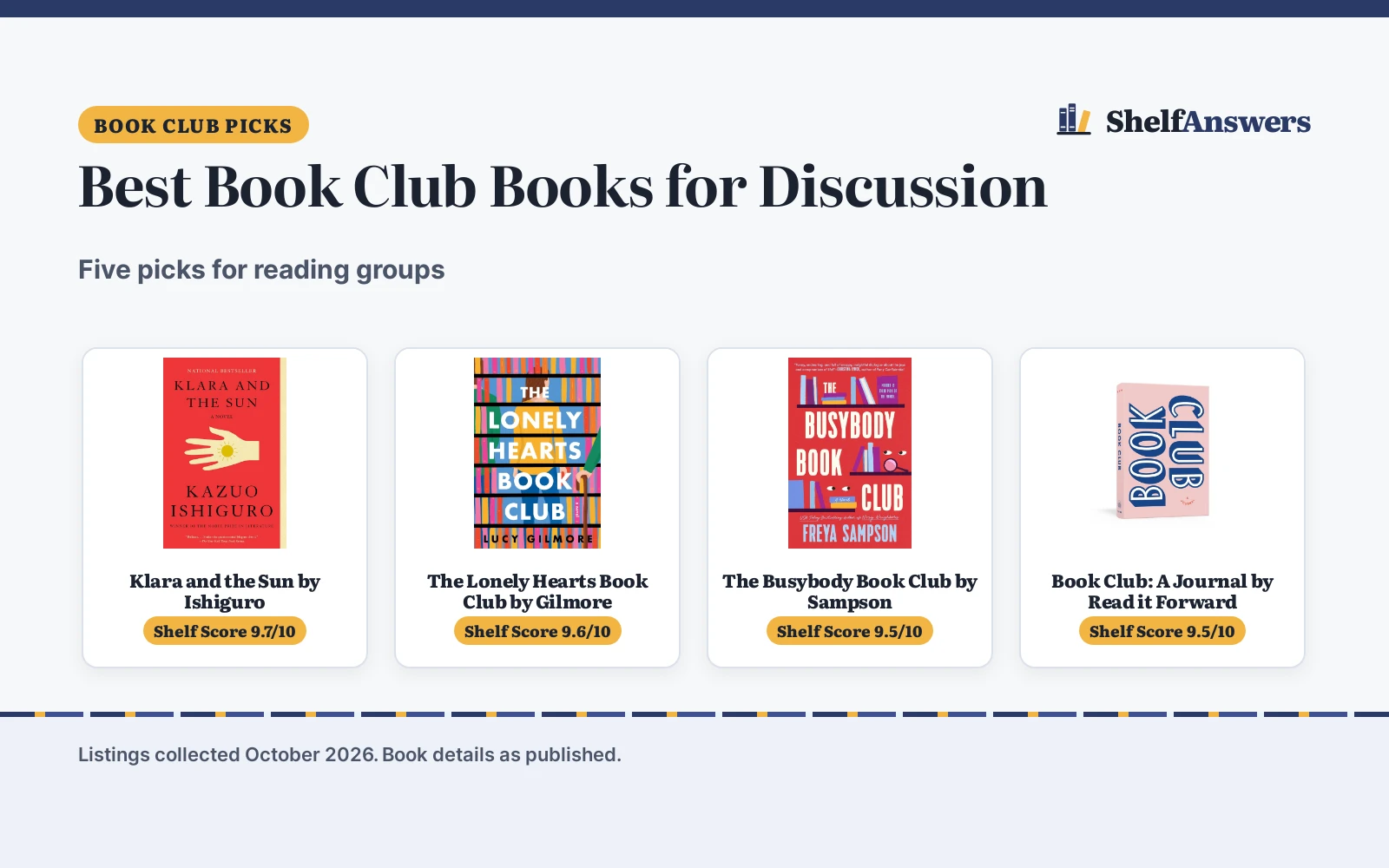 Best Book Club Books for Discussion (2026): 5 Top Picks