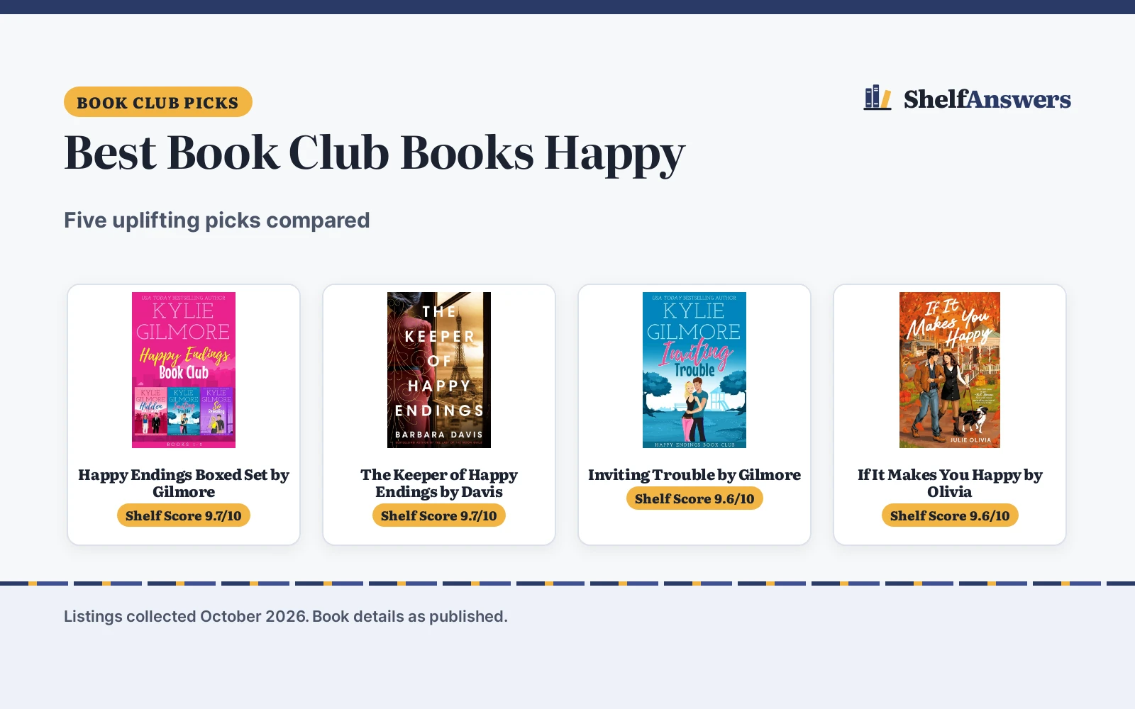 Best Book Club Books Happy (2026): 5 Picks Compared