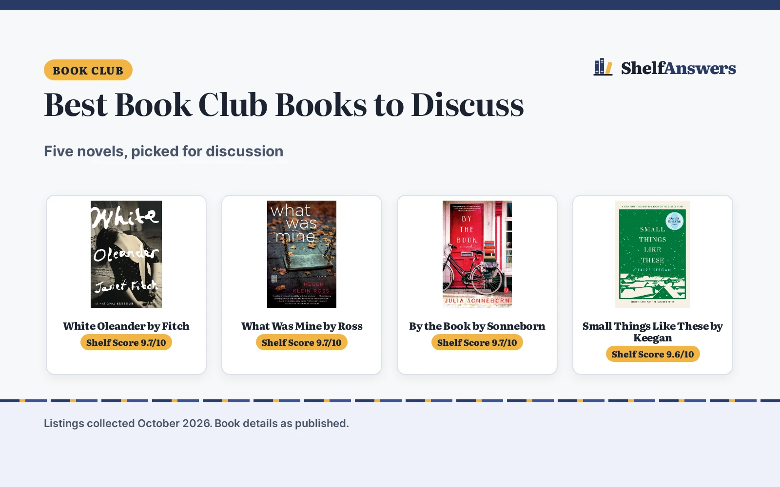 Best Book Club Books to Discuss (2026): 5 Picks