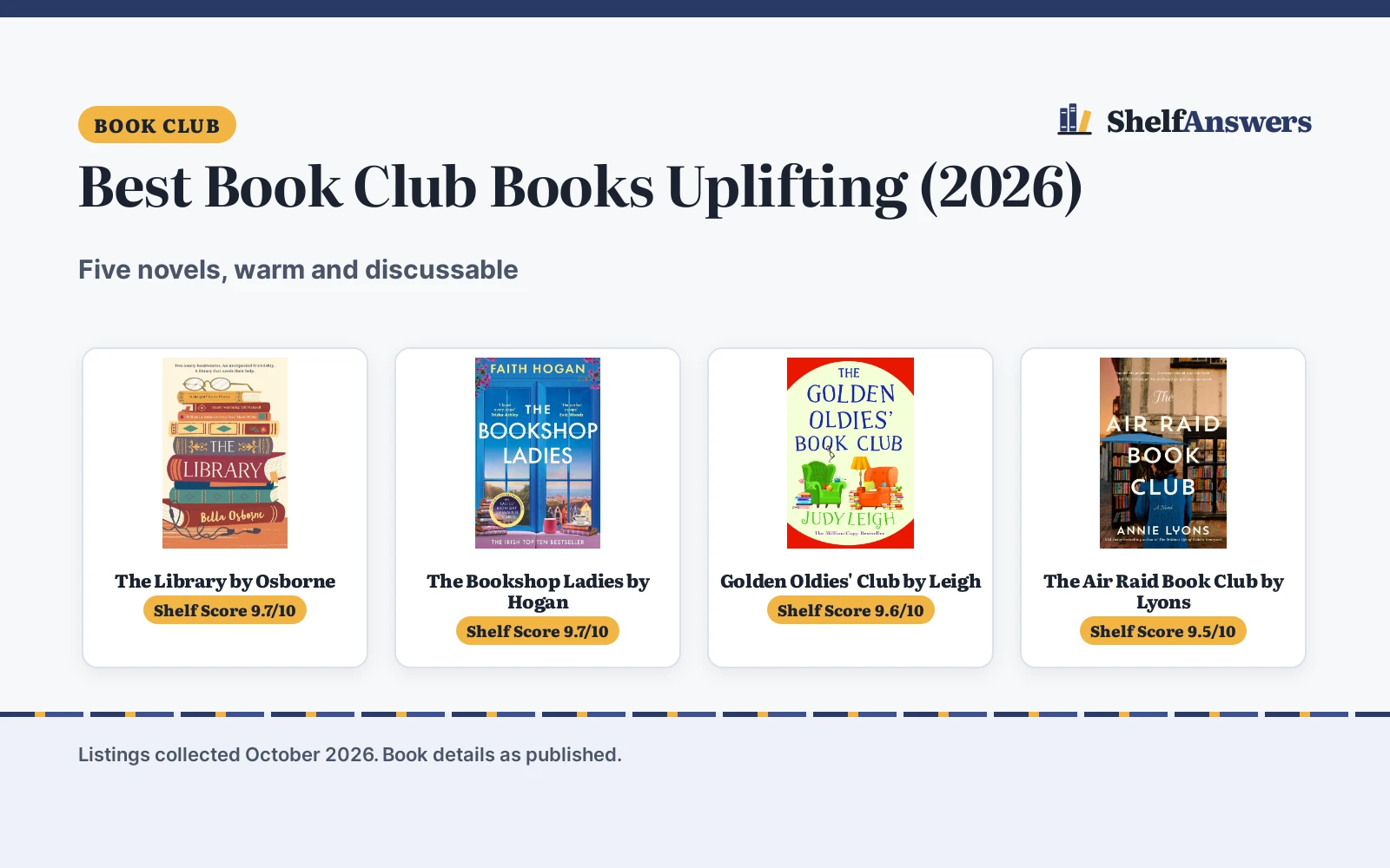 Best Book Club Books Uplifting (2026): 5 Picks