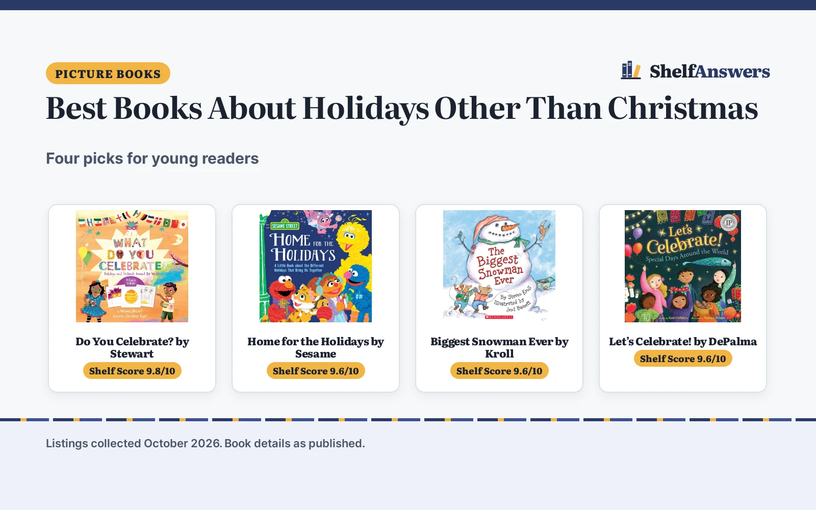 Best Books About Holidays Other Than Christmas (2026): 4 Picks