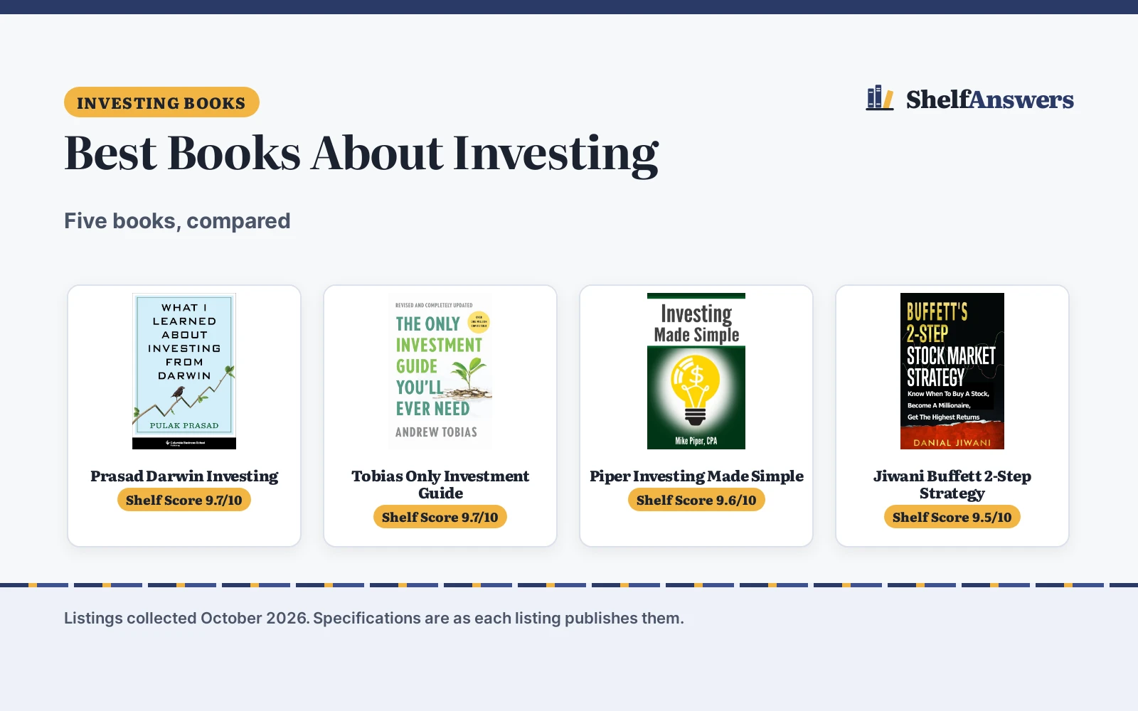 Best Books About Investing (2026): 5 Picks Compared