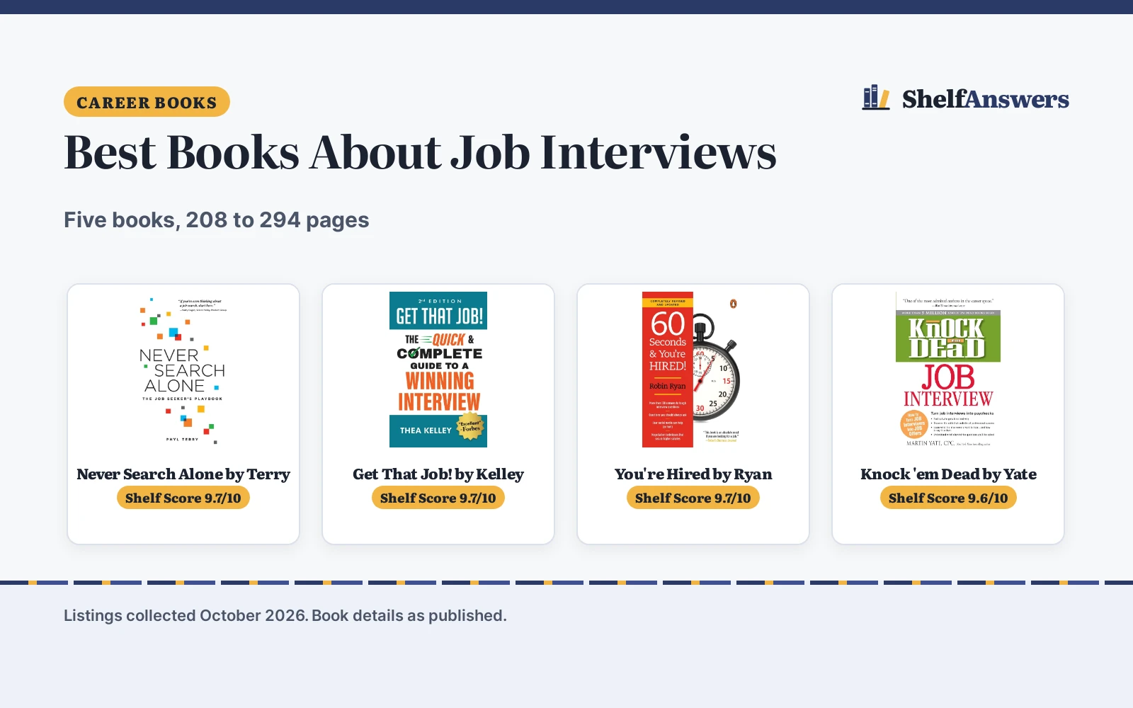 Best Books About Job Interviews: Five Picks for Every Stage