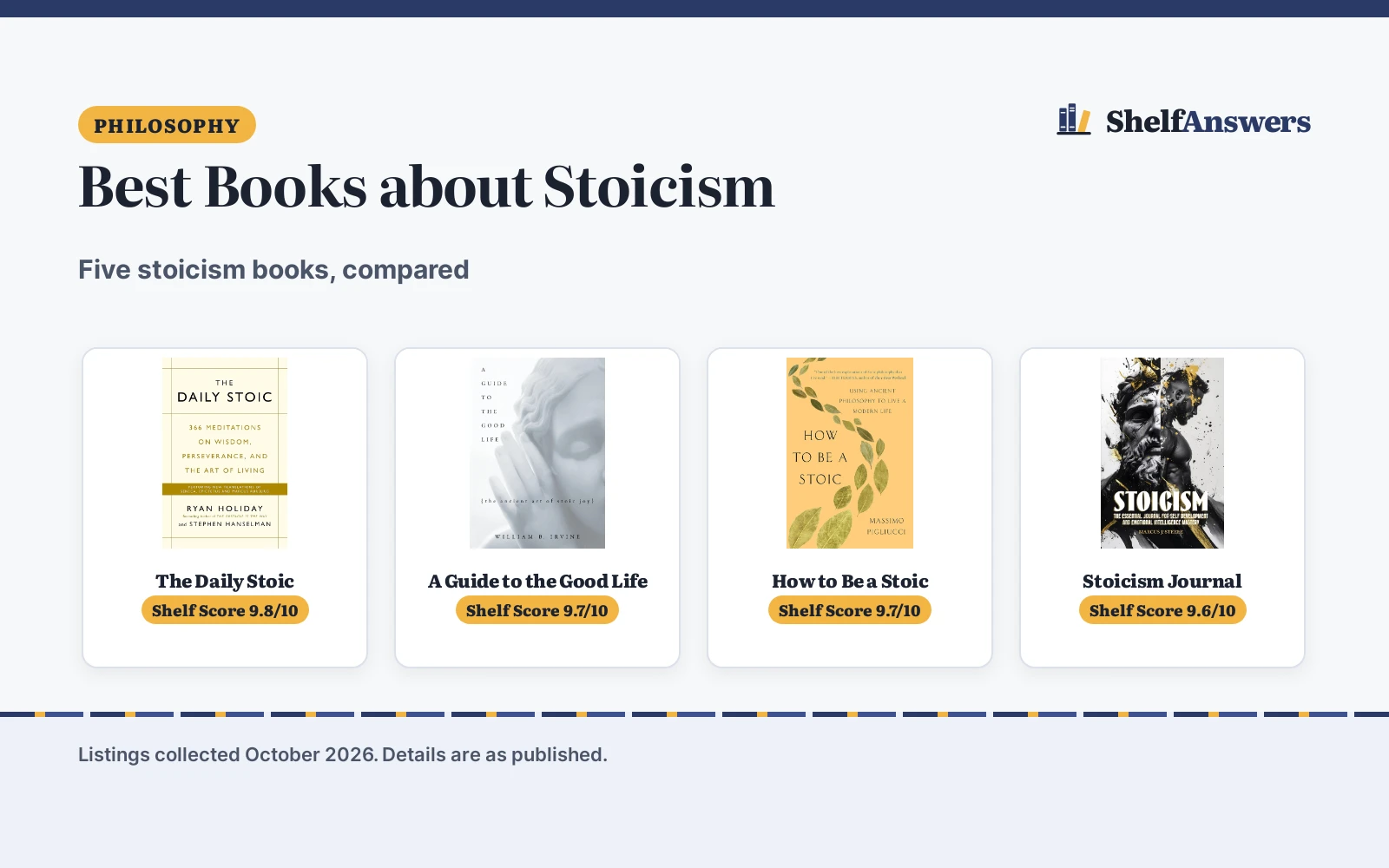 Best Books about Stoicism (2026): 5 Compared