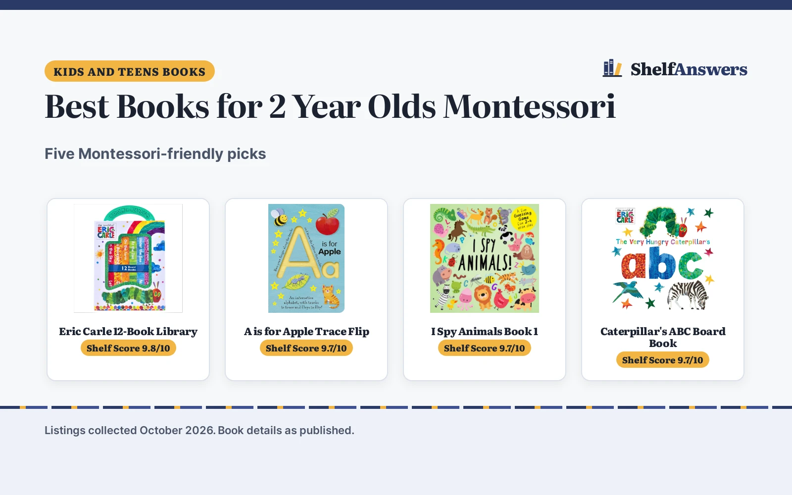 Best Books for 2 Year Olds Montessori (2026): 5 Compared
