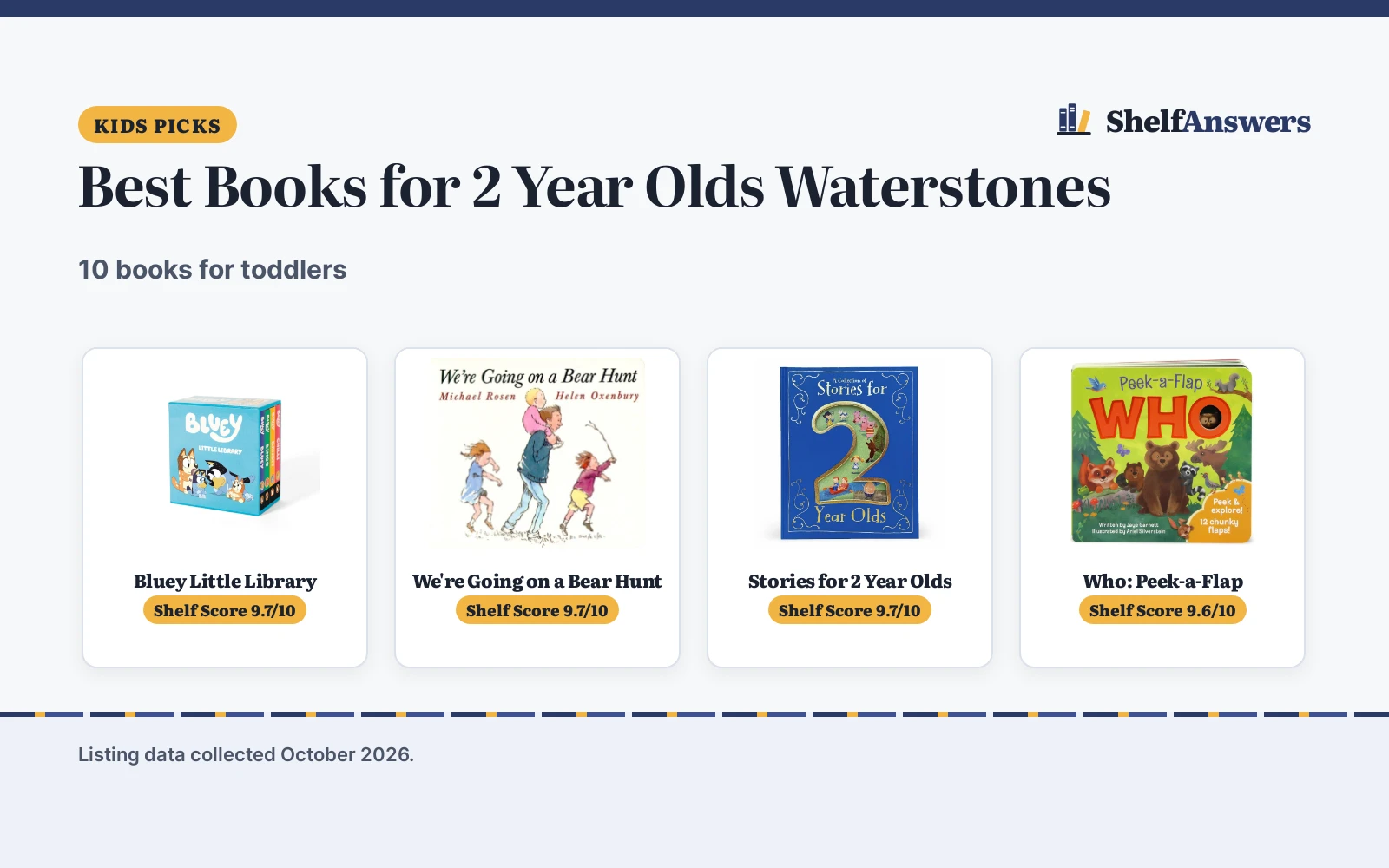 Best Books for 2 Year Olds Waterstones (2026)