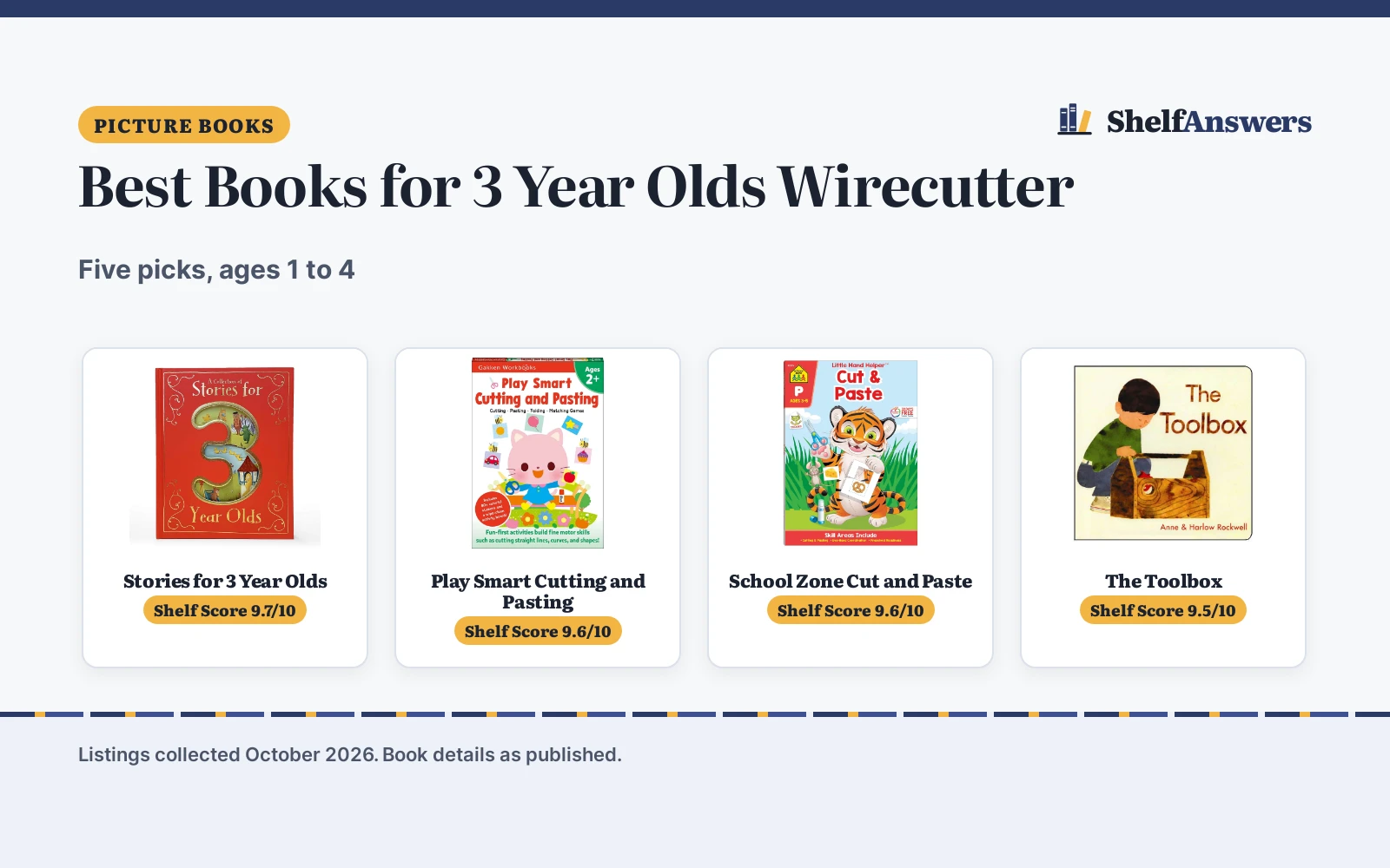 Best Books for 3 Year Olds Wirecutter (2026): 5 Compared