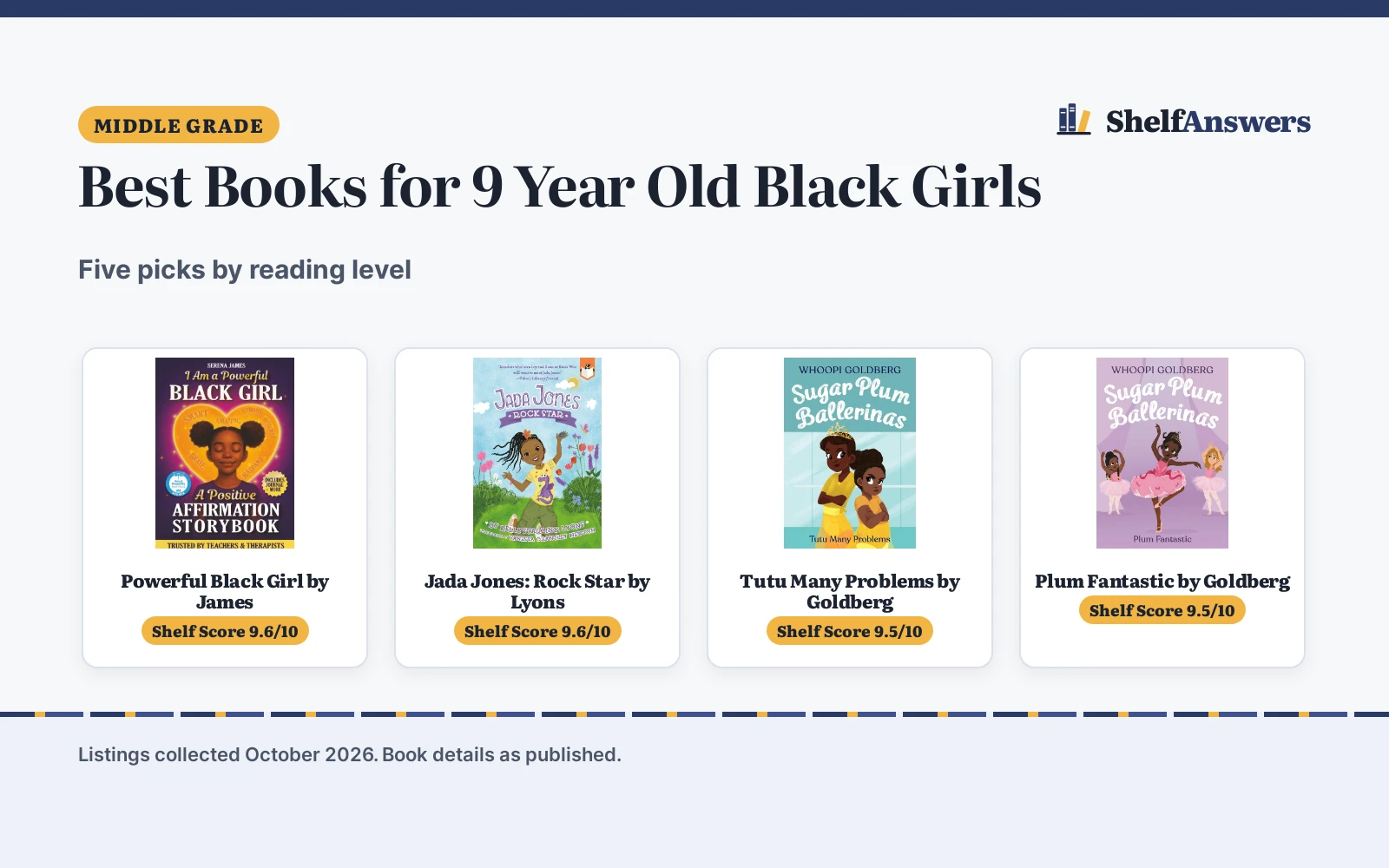 Best Books for 9 Year Old Black Girls (2026): 5 Picks