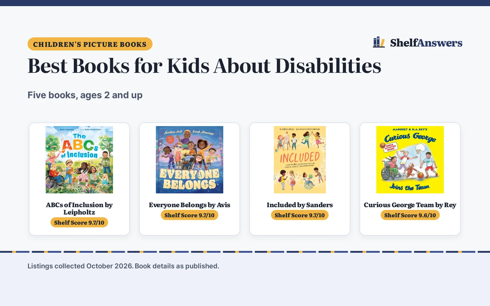 Best Books for Kids About Disabilities (2026): 5 Compared