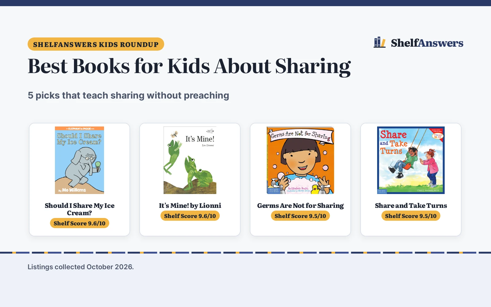 Best Books for Kids About Sharing: 5 Picks (2026)