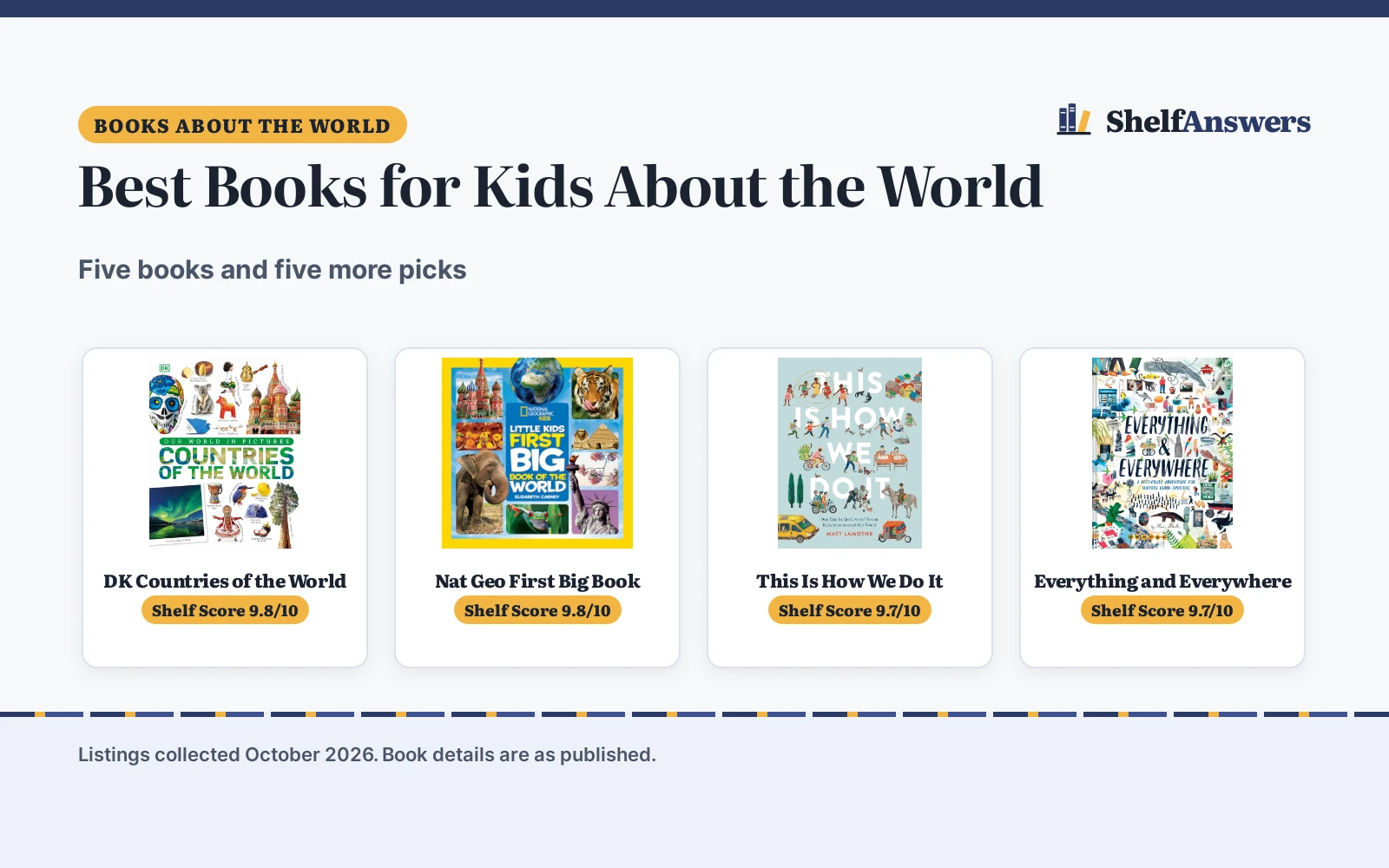 Best Books for Kids About the World (2026): 5 Compared