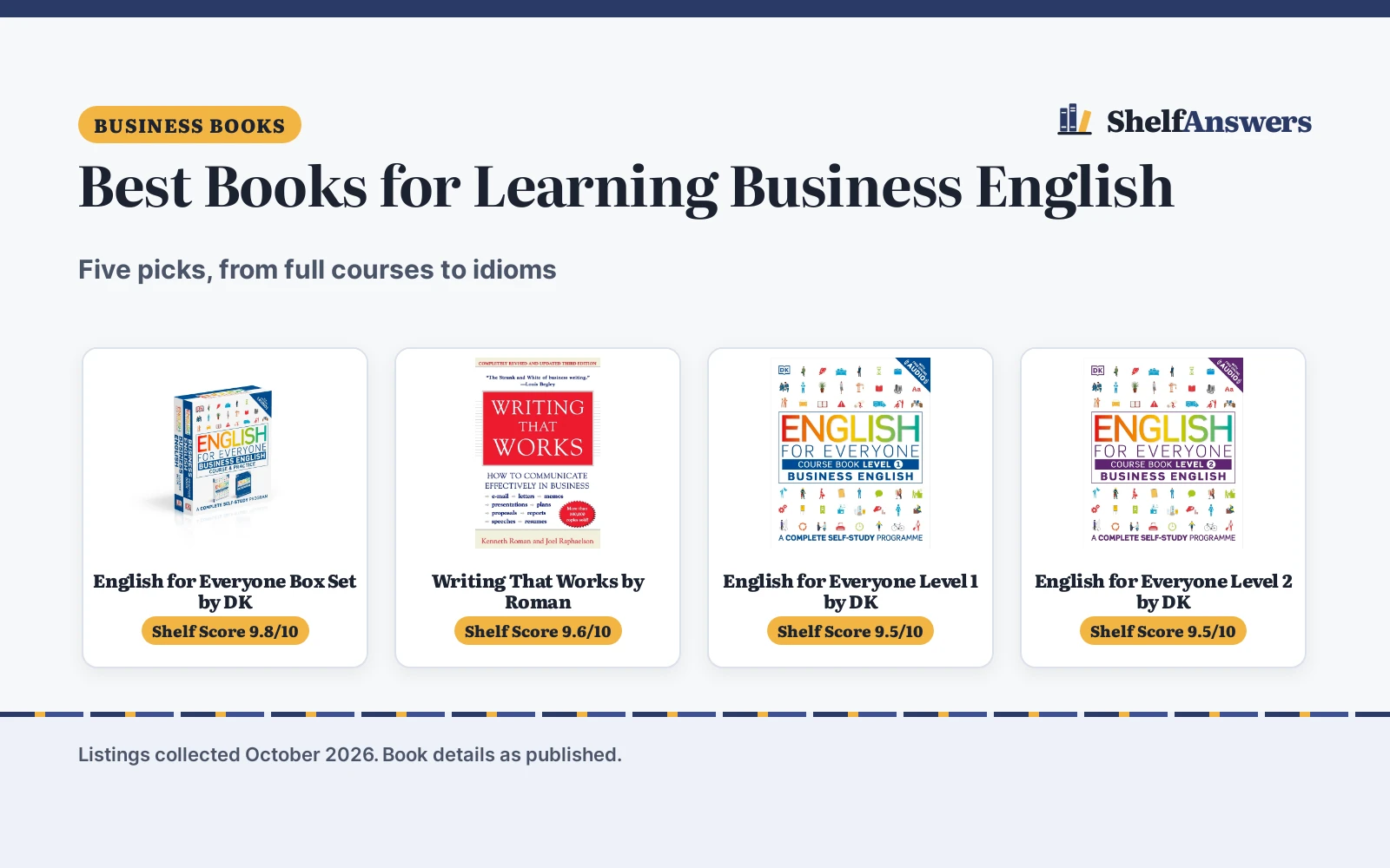 Best Books for Learning Business English (2026)