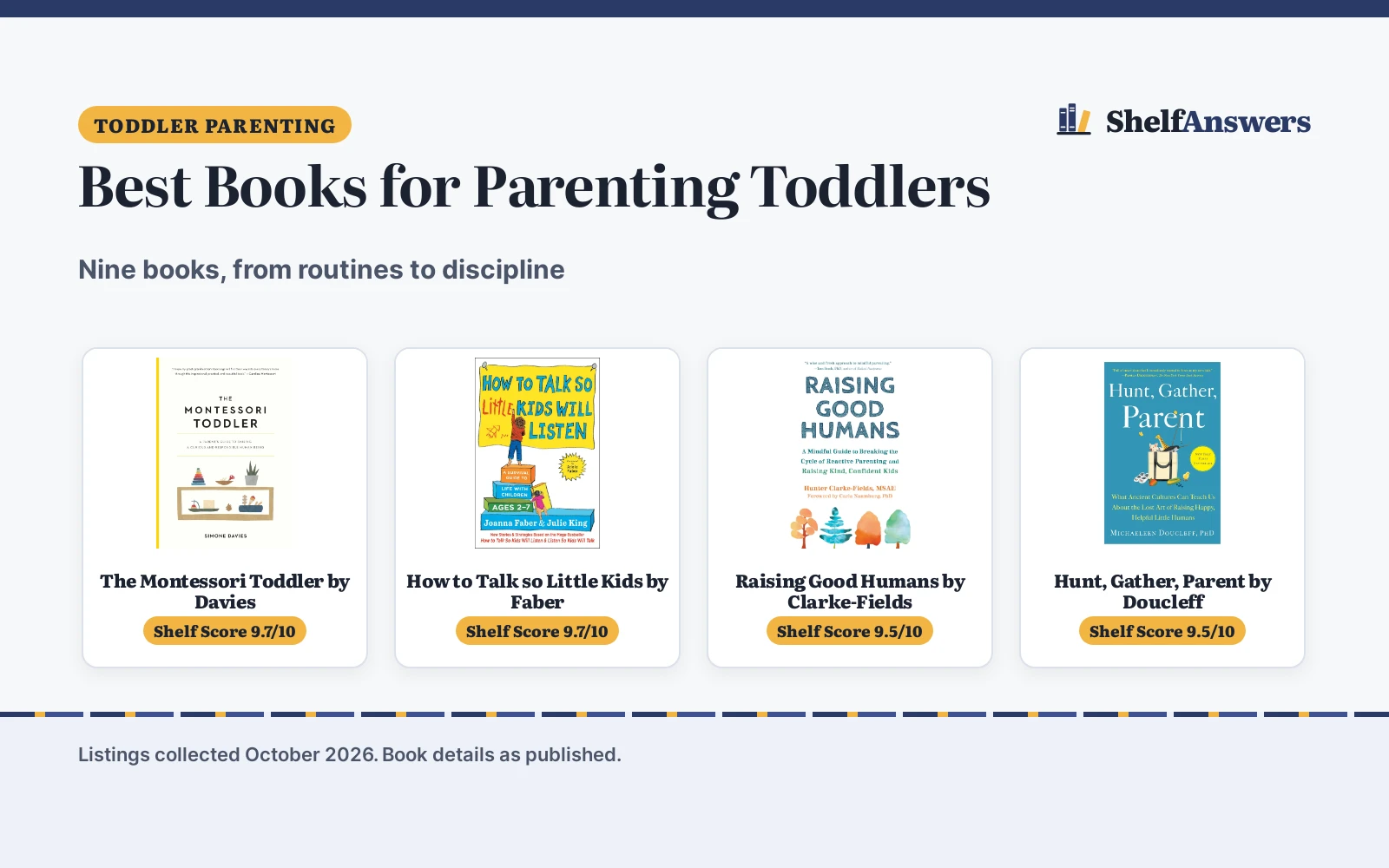 Best Books for Parenting Toddlers (2026): 9 Books Compared