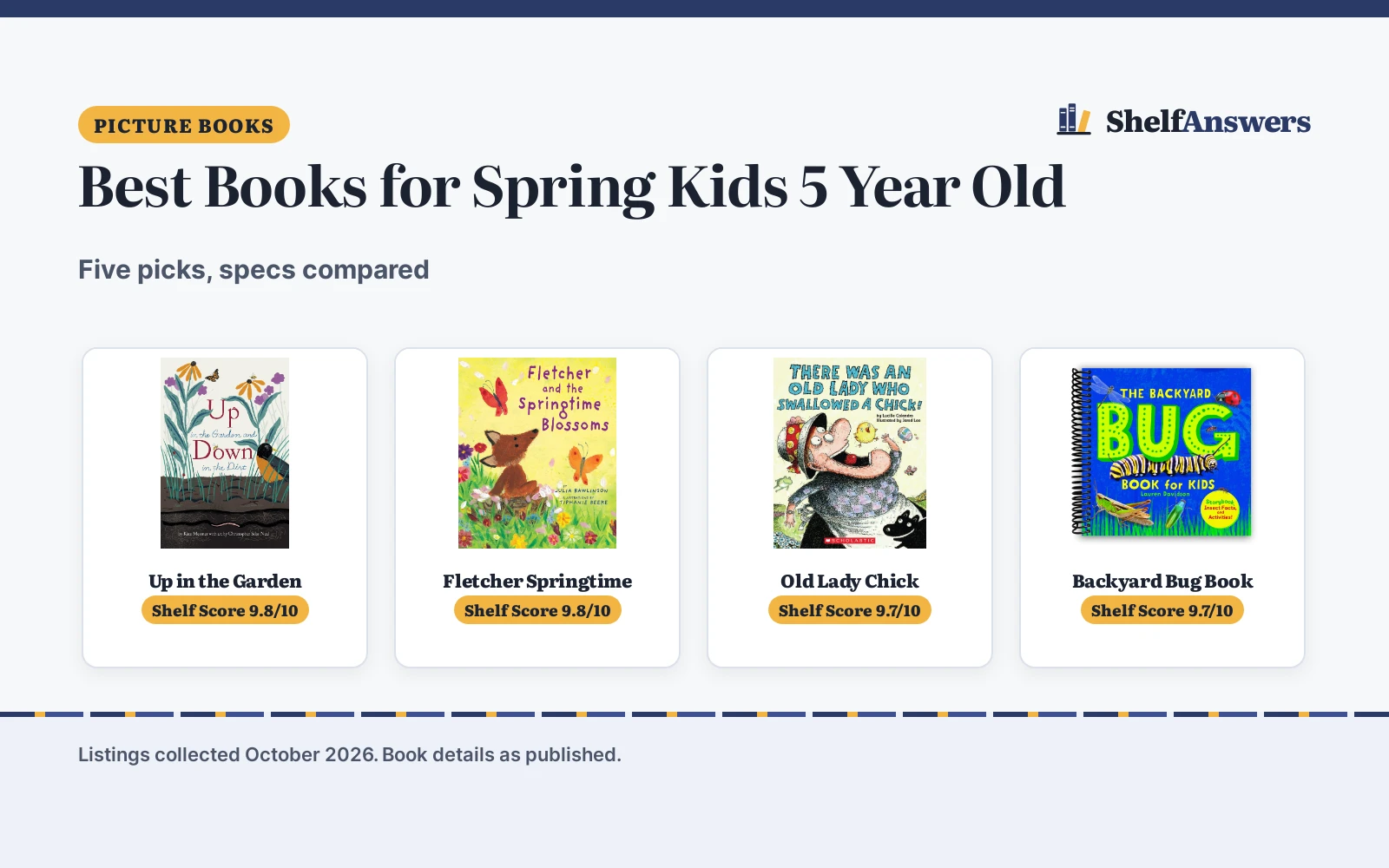 Best Books for Spring Kids 5 Year Old: 5 Compared