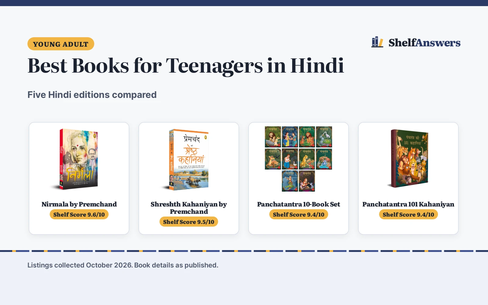 Best Books for Teenagers in Hindi (2026): 5 Compared