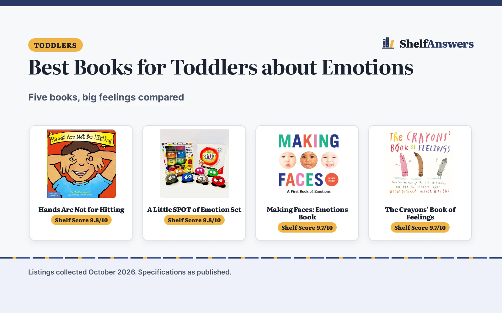 Best Books for Toddlers about Emotions (2026): 5 Picks Compared