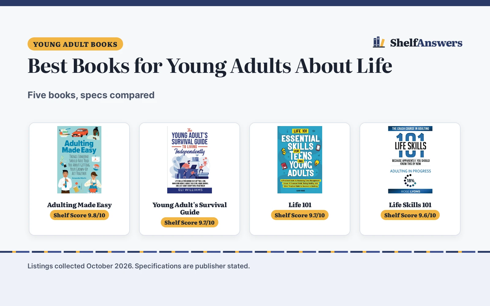 Best Books for Young Adults About Life (2026): 5 Compared