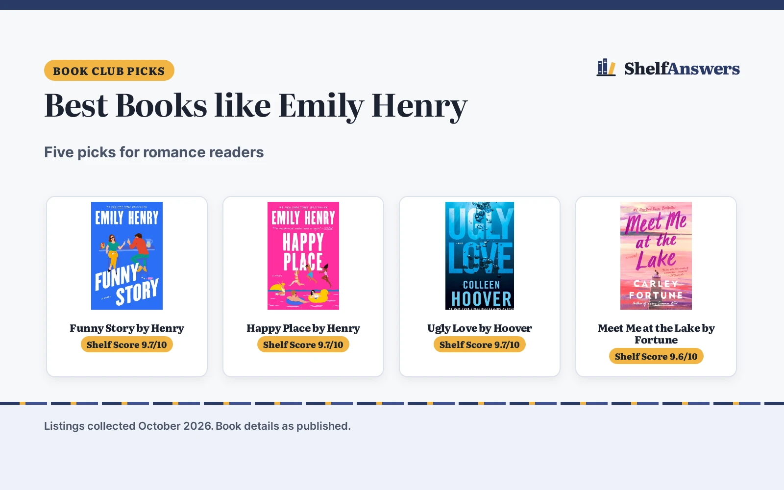 Best Books like Emily Henry (2026): 5 Picks Compared