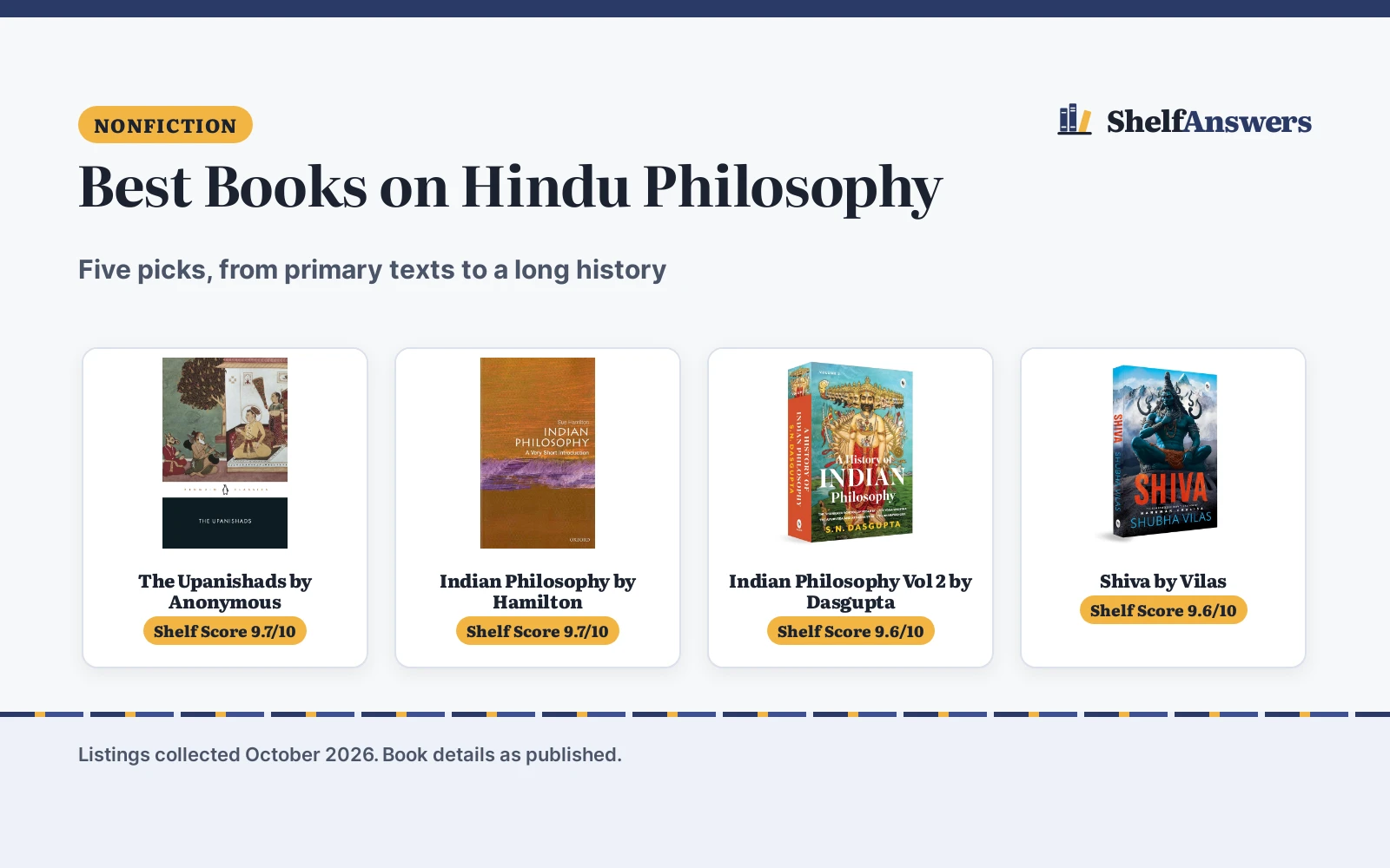 Best Books on Hindu Philosophy (2026): 5 Picks Compared