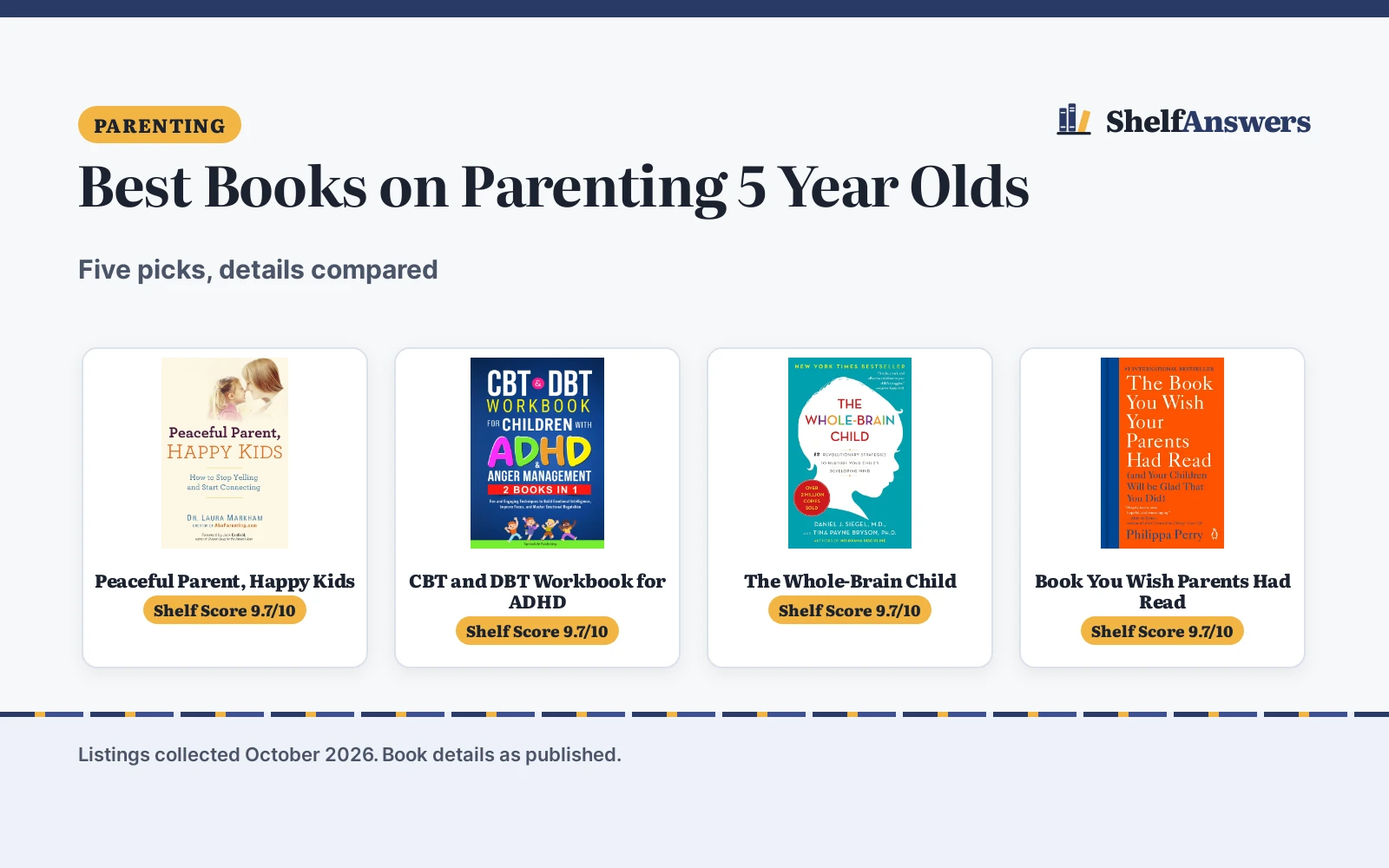 Best Books on Parenting 5 Year Olds (2026): 5 Compared