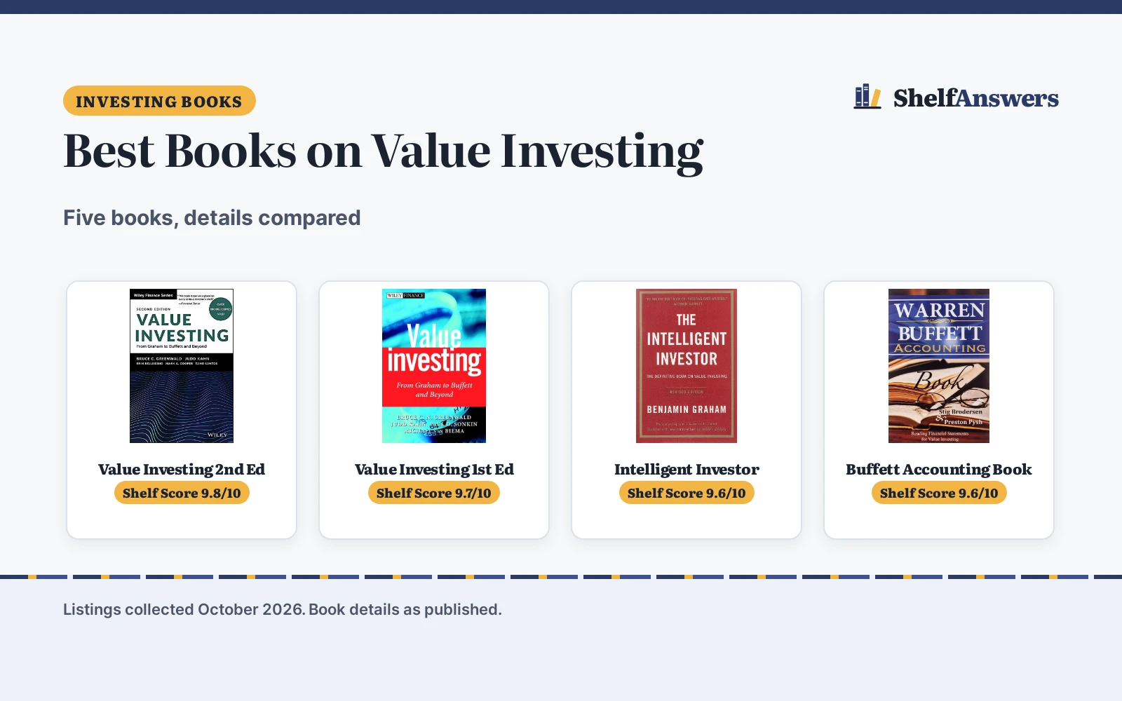 Best Books on Value Investing: 5 Books Compared