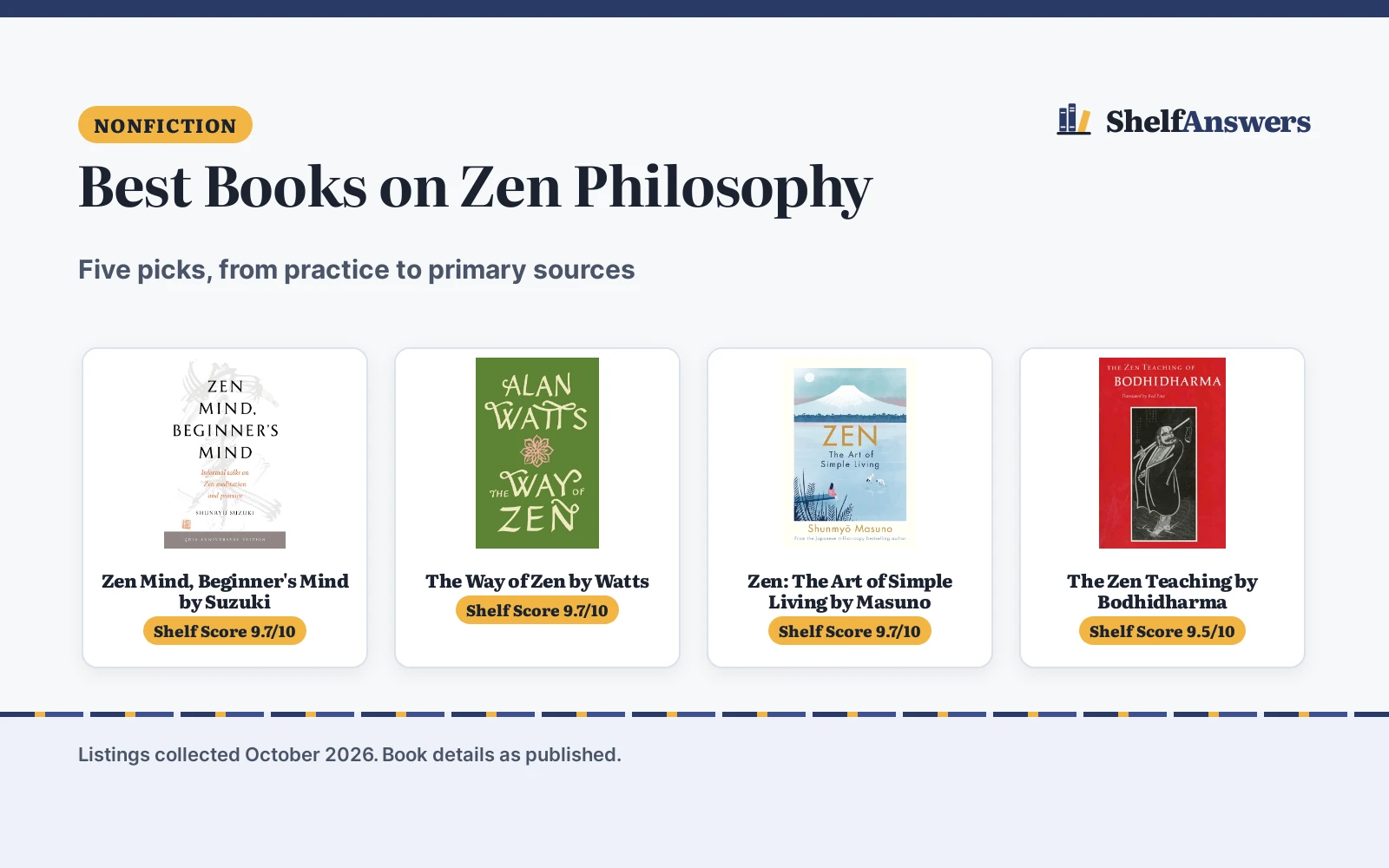 Best Books on Zen Philosophy (2026): 5 Picks Compared