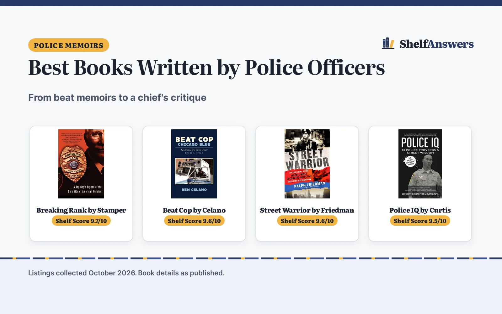 Best Books Written by Police Officers (2026): 5 Picks Compared