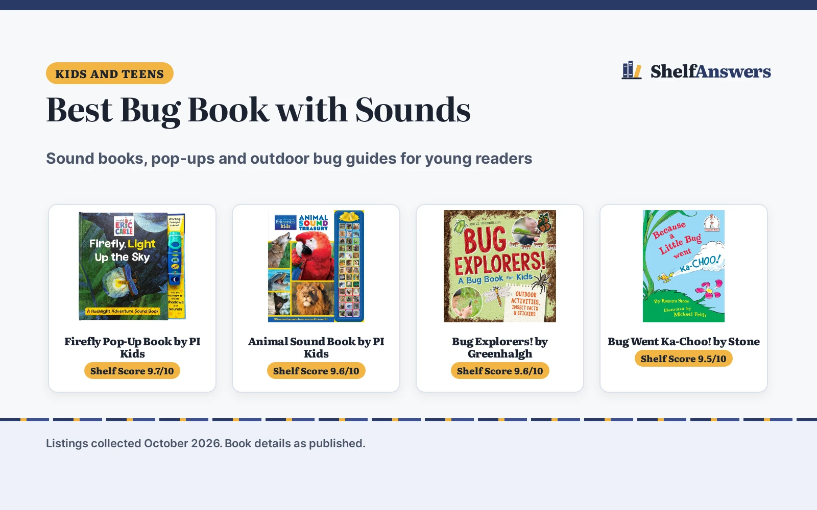 Best Bug Book with Sounds (2026): 5 Picks Compared