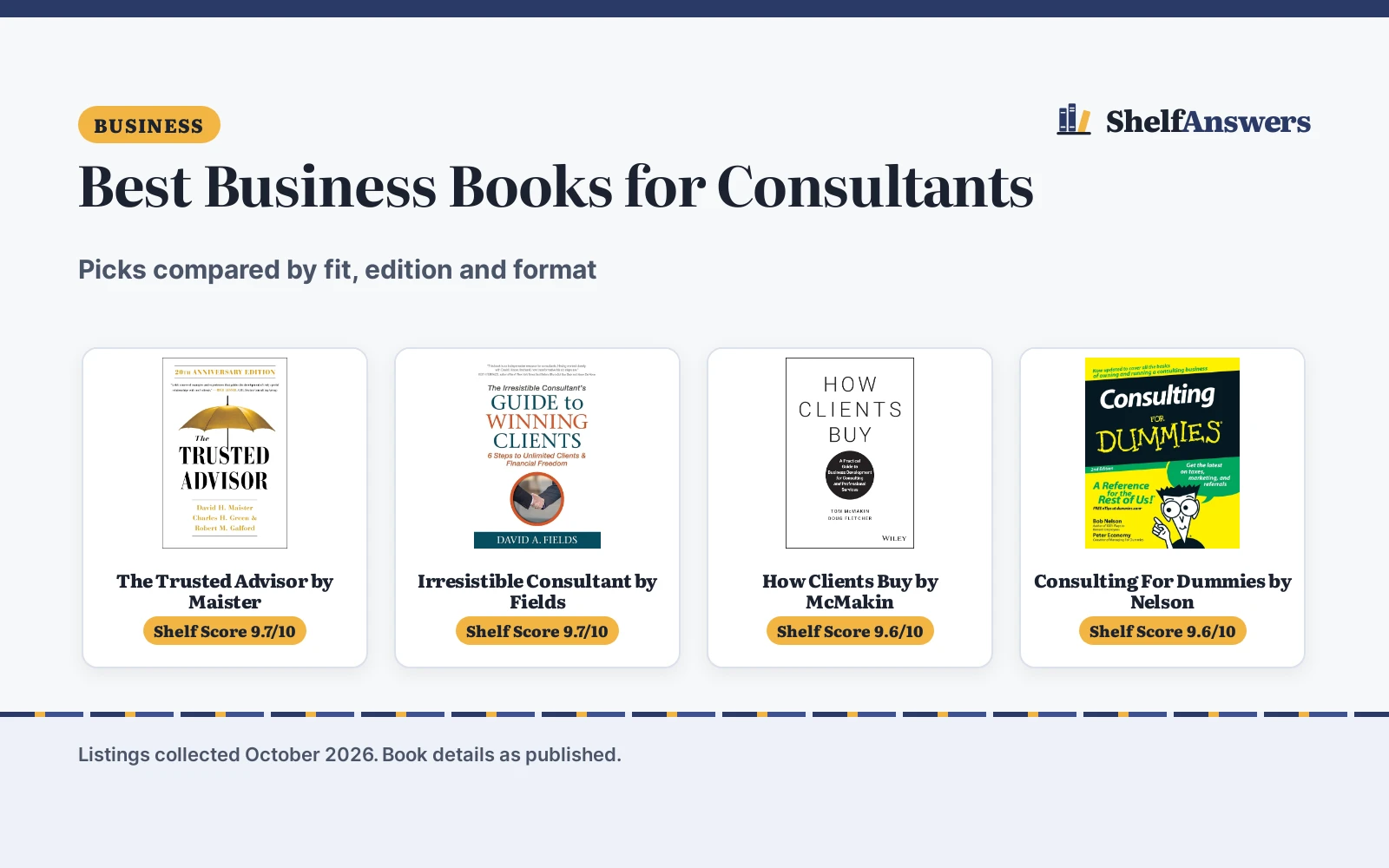 Best Business Books for Consultants (2026): 5 Picks Compared