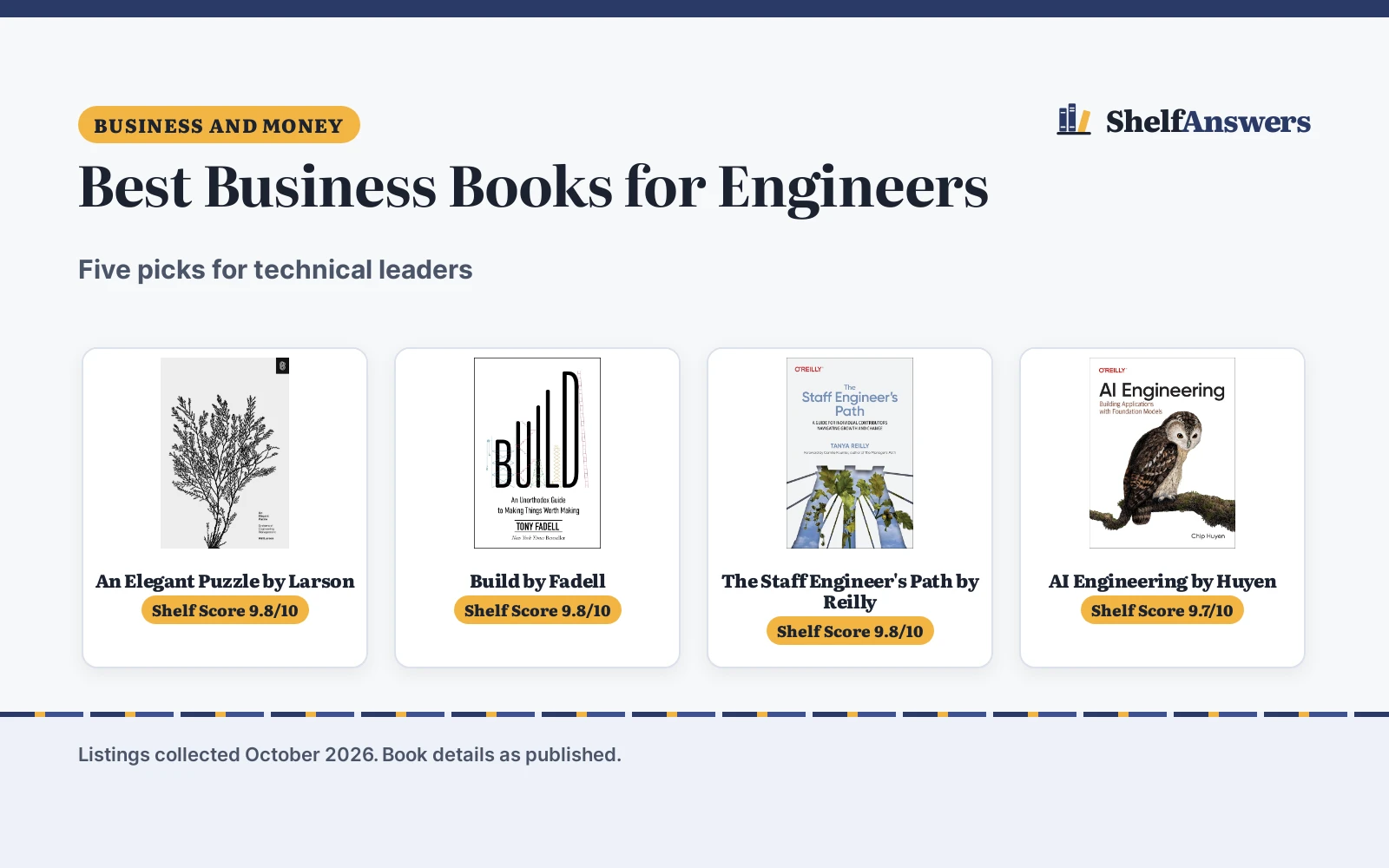 Best Business Books for Engineers (2026): 5 Top Picks Compared