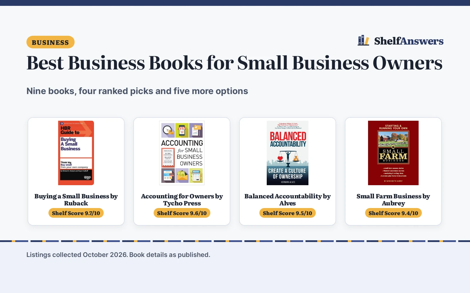 Best Business Books for Small Business Owners (2026)