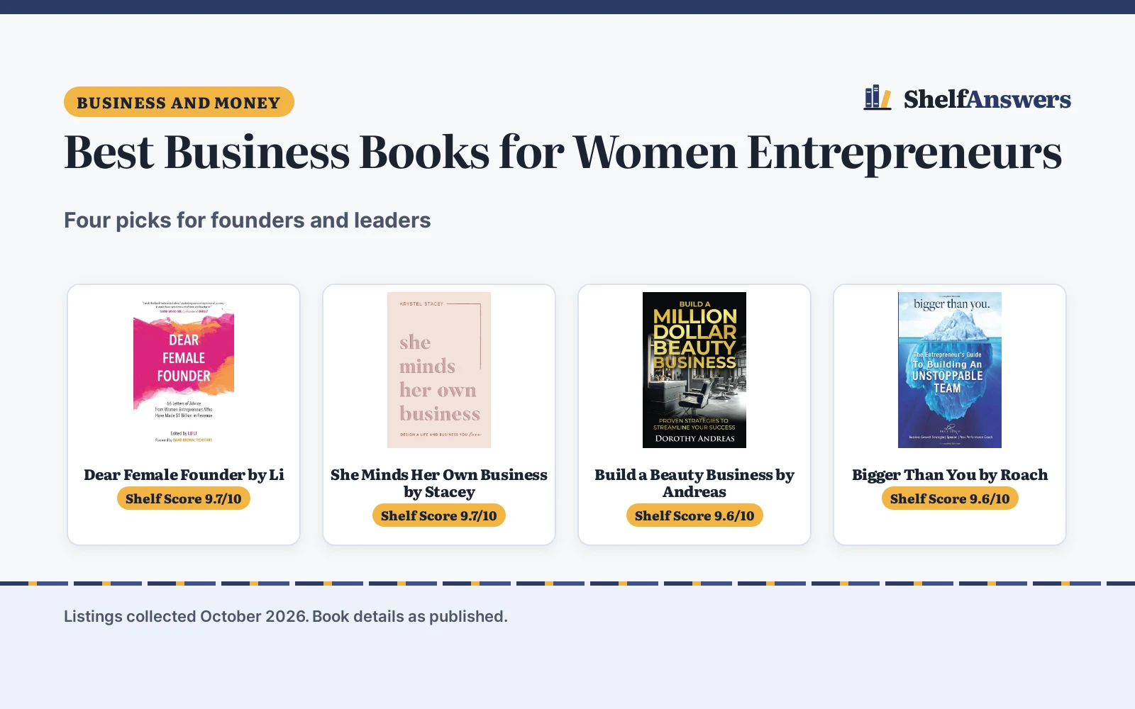 Best Business Books for Women Entrepreneurs (2026)