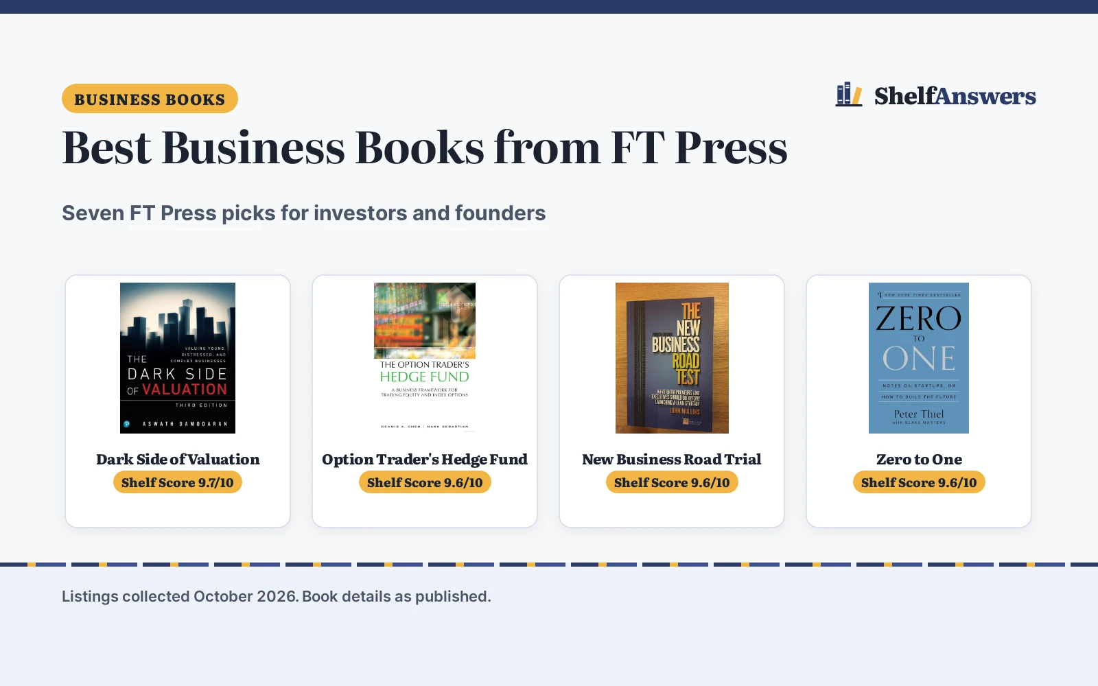 Best Business Books FT Press (2026): 7 Compared