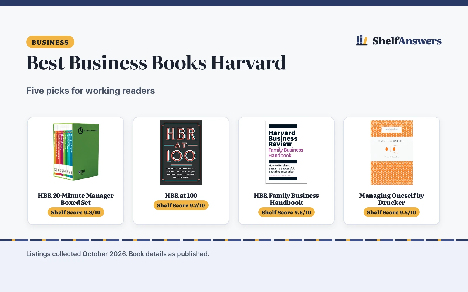 Best Business Books Harvard (2026): 5 Picks Compared