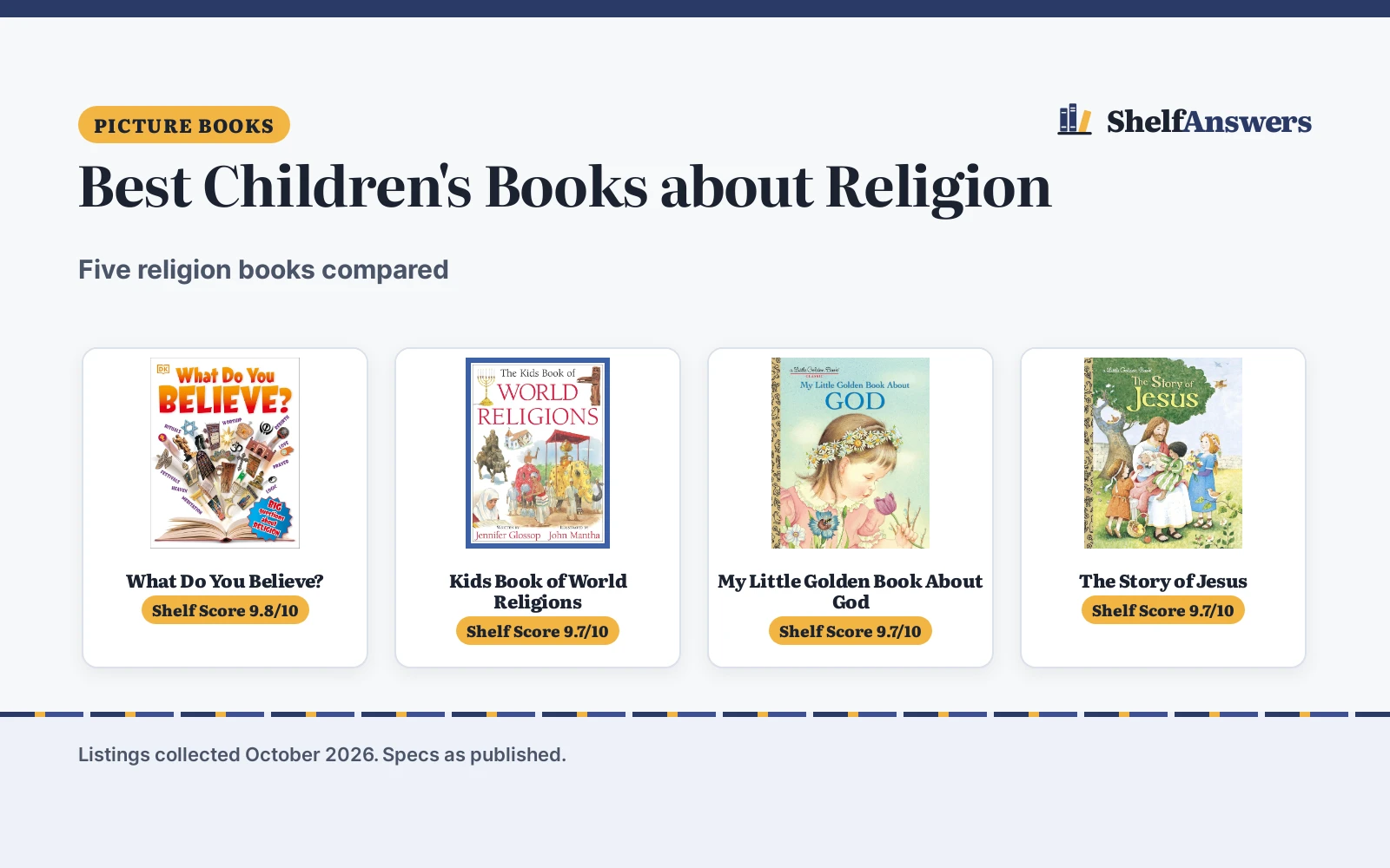 Best Children’s Books about Religion (2026): 5 Compared