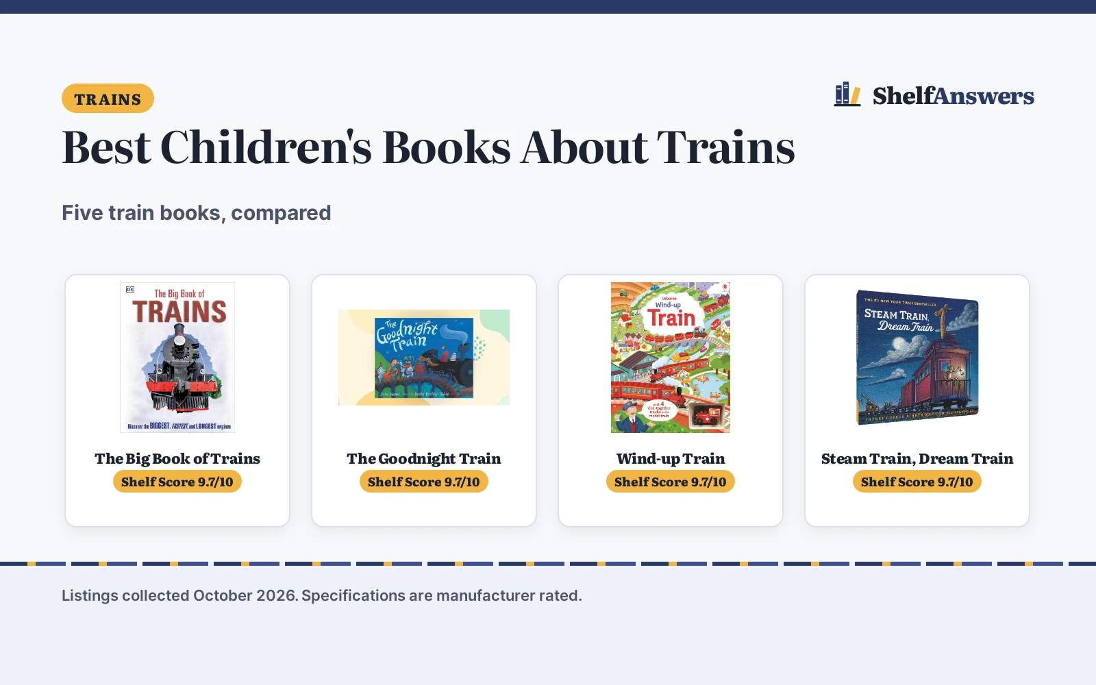 Best Children’s Books About Trains (2026): 5 Compared