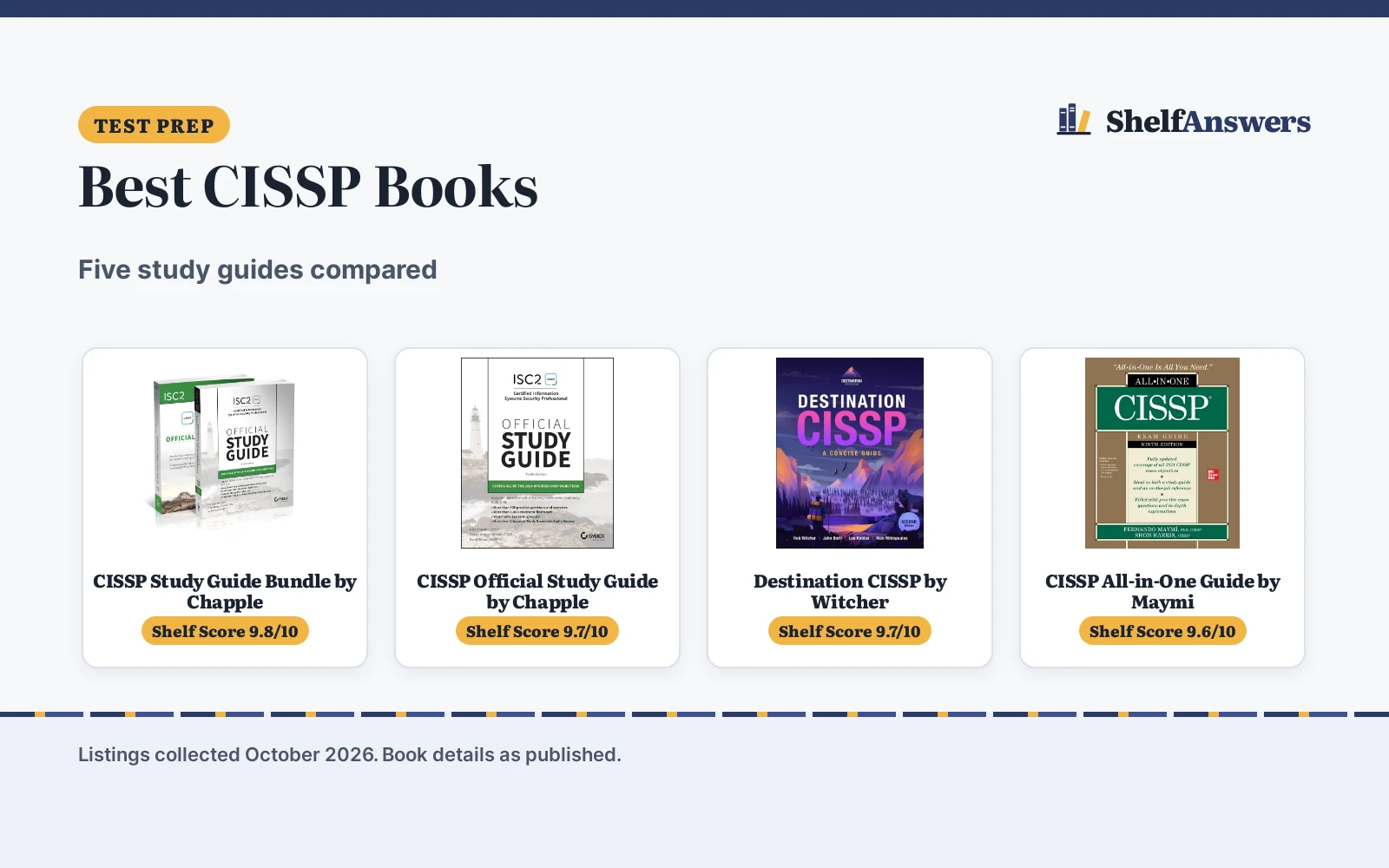Best CISSP Books (2026): 5 Study Guides Compared