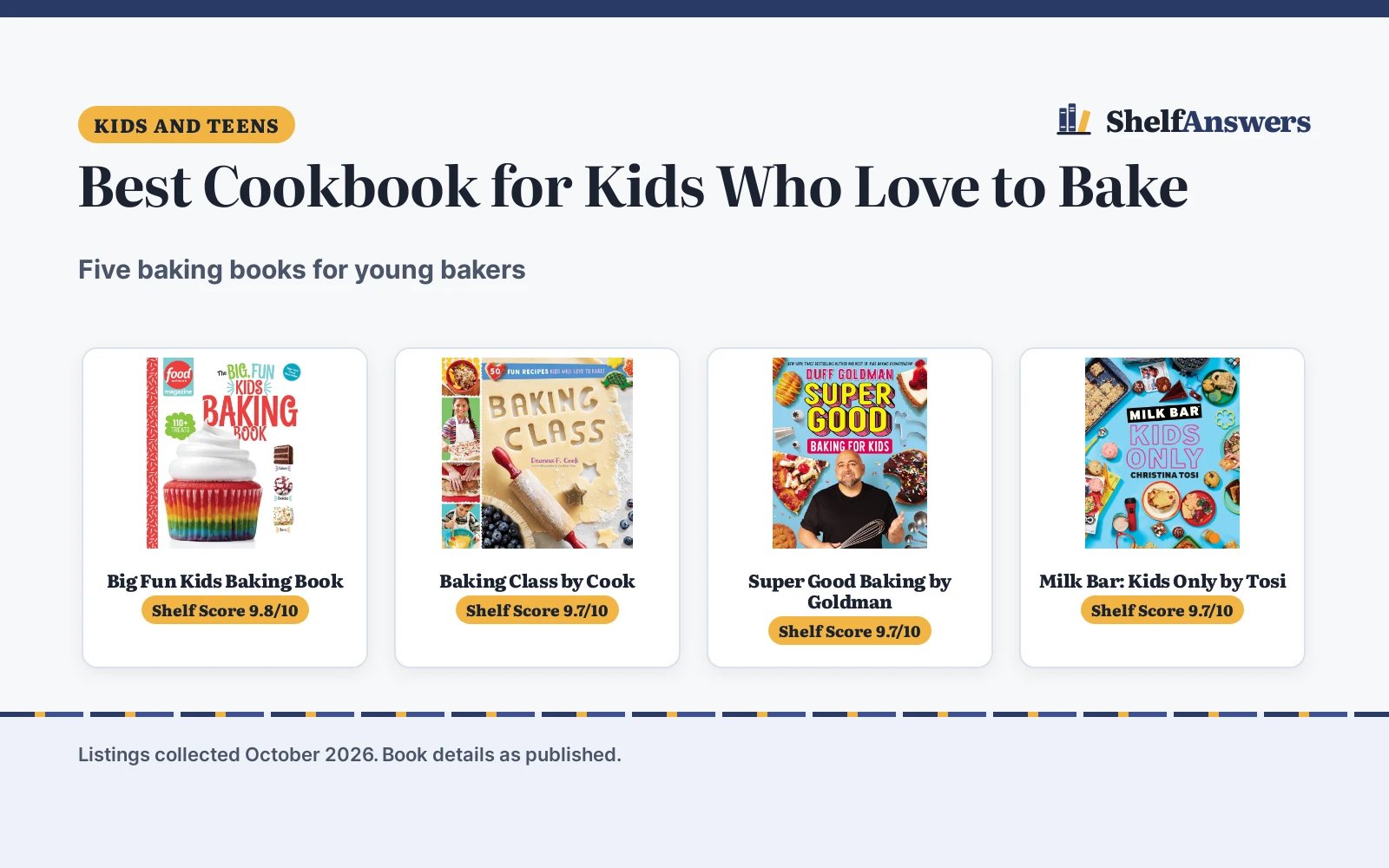 Best Cookbook for Kids Who Love to Bake (2026)
